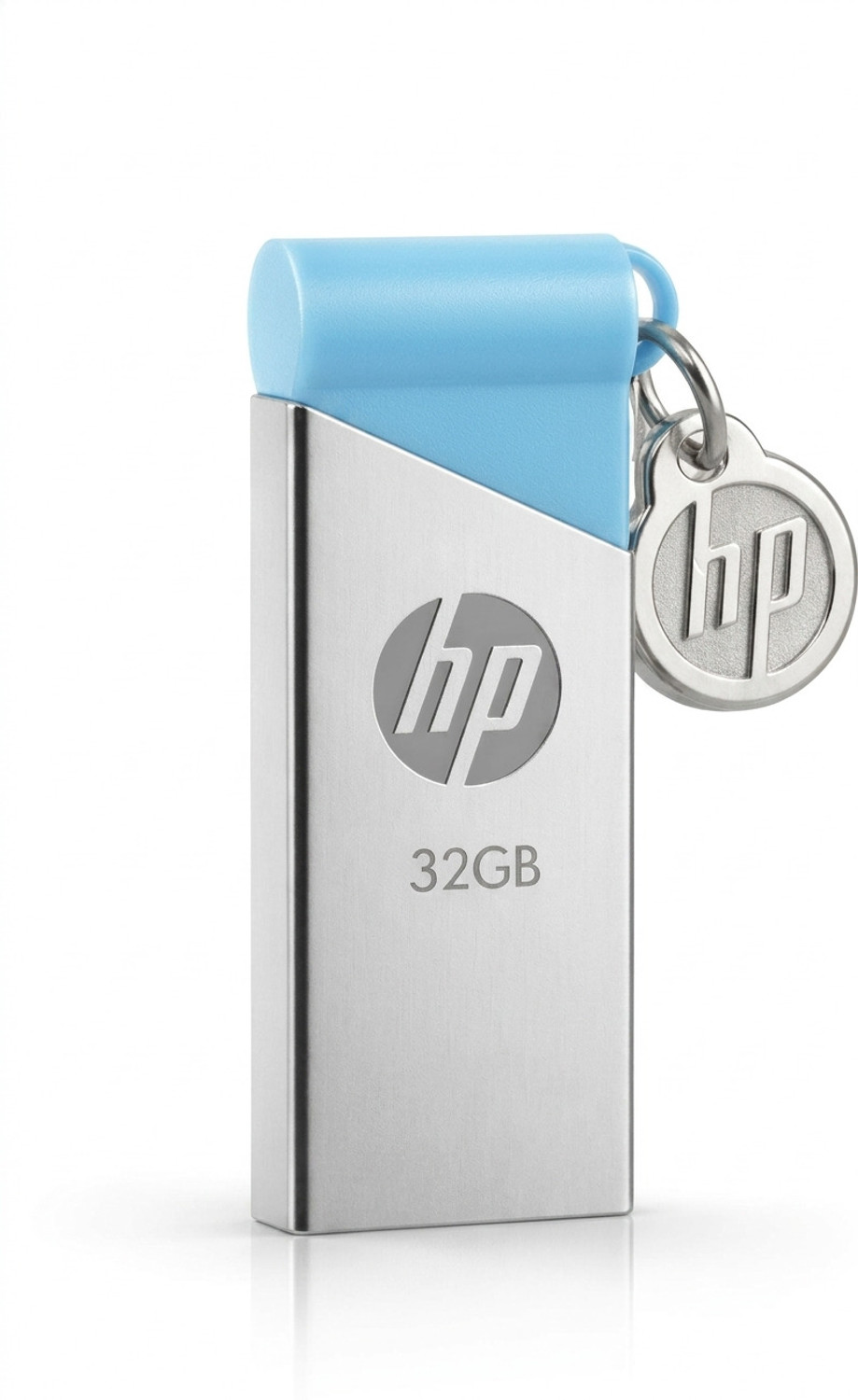 Image of HP HFD0215-32G 32 GB Pen Drive Compatible with Laptop, Audio Player, Tablet, Television, Desktop Computer USB 3.0, USB 2.0 Metal Case (Silver)