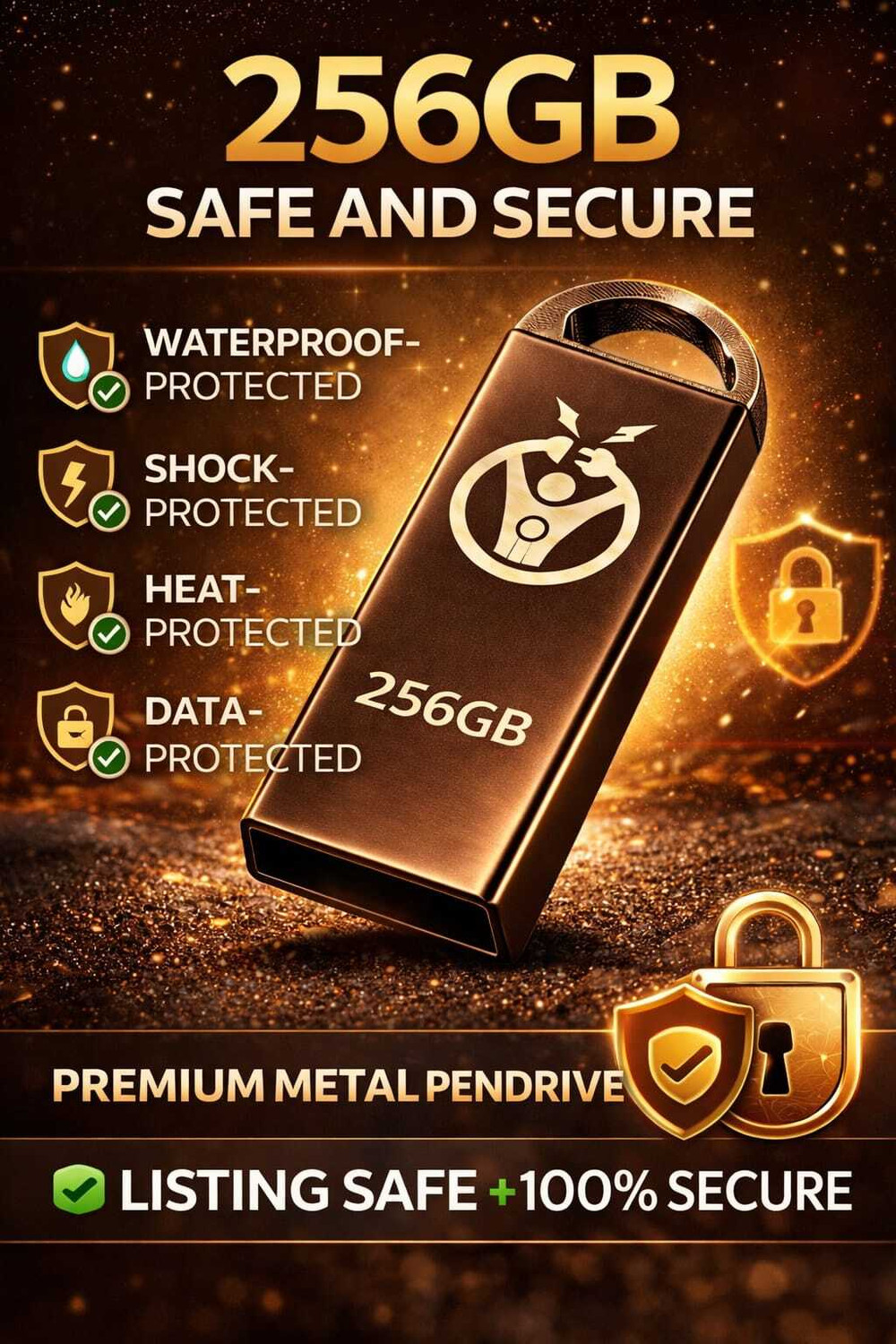 Image of OLYWIN G6 256 GB Pen Drive Compatible with Mobile, Laptop, Gaming Console USB 3.0 Metal Case (Silver)