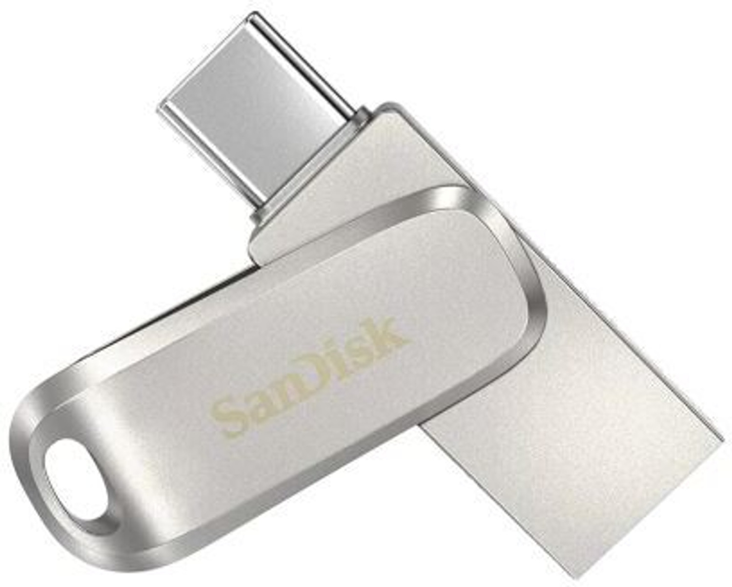 Image of SanDisk SDDDC4-256G-I46PD-MLAY-IN 256 GB OTG Drive Compatible with Mobile, Desktop Computer, Laptop, Tablet USB 3.2 Metal Case (Silver, Type A to Type C)