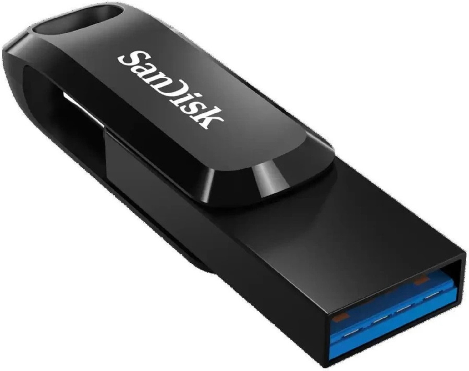 Image of SanDisk DUAL DRIVE GO USB TYPE C 256 GB OTG Drive Compatible with Laptop, Gaming Console, Audio Player, Netbook, Tablet, Mobile, Desktop Computer USB 3.2 Plastic Case (Black, Type A to Type C)