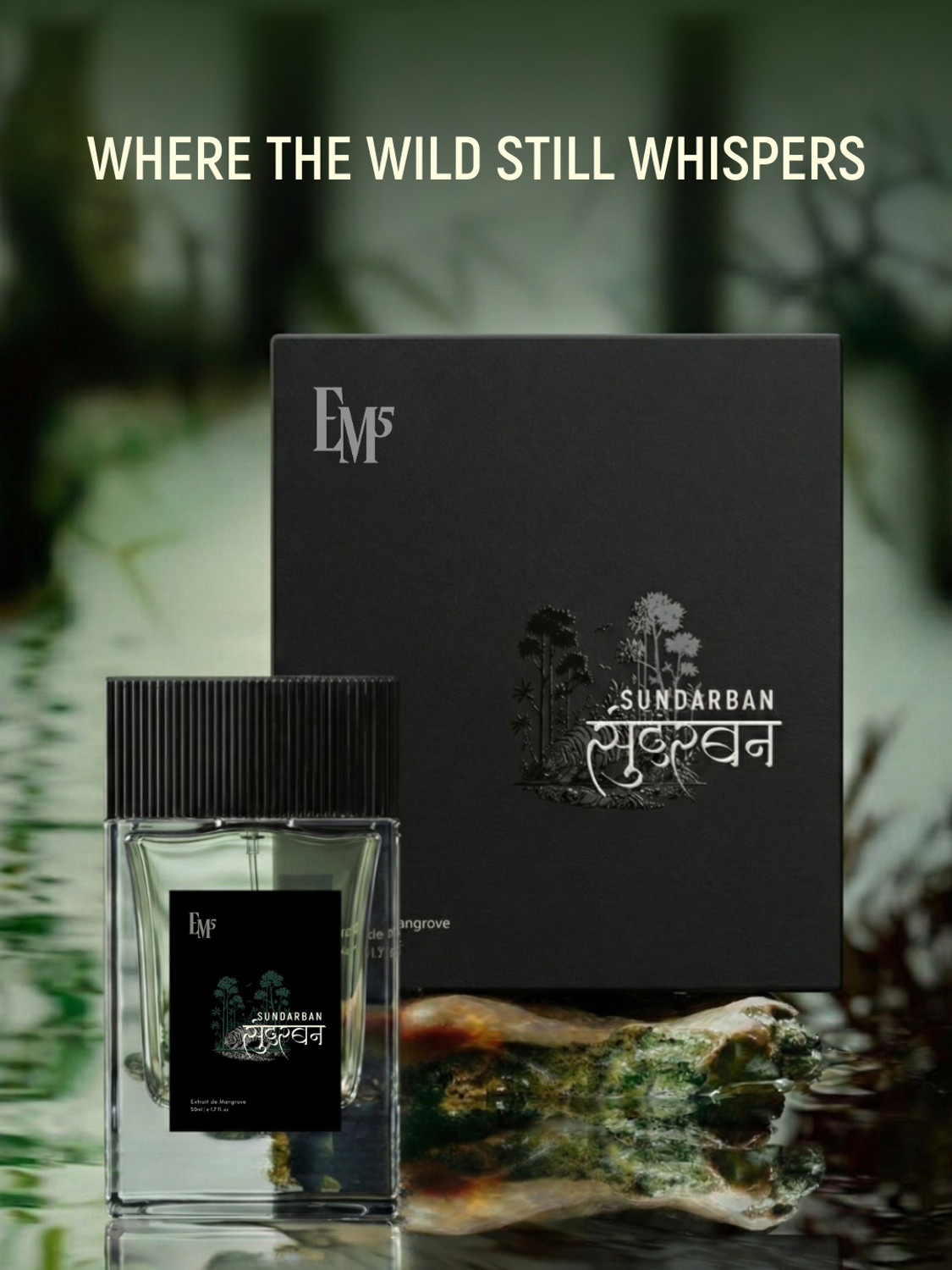 Image of Em5 Sundarban Extrait d'Mangroves Perfume | Green, Earthy & Woody Fragrance | Perfume - 50 ml (For Men)