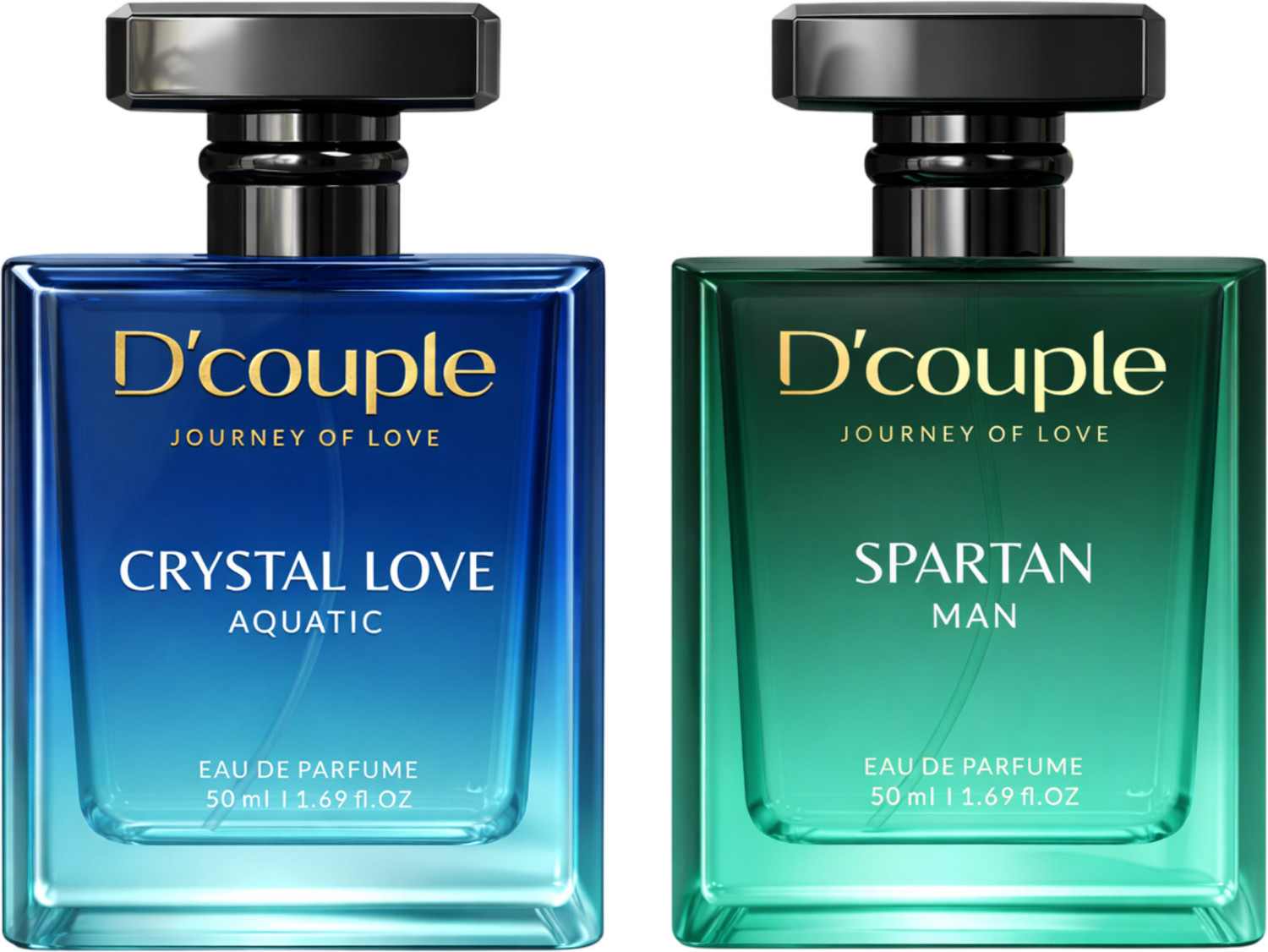 D'couple Crystal Love Aquatic & Spartan Man Eau De Parfum 50 ml Combo - Image 1