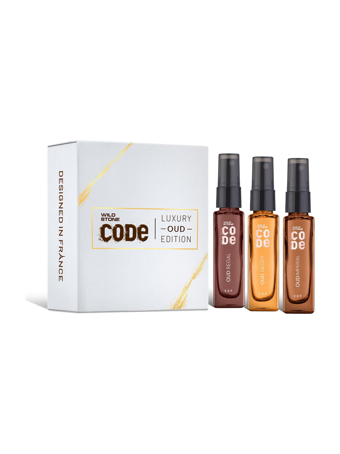 Wild Stone CODE Luxury OUD Eau De Parfum Gift Set For Men 08ml X 3 - Image 6