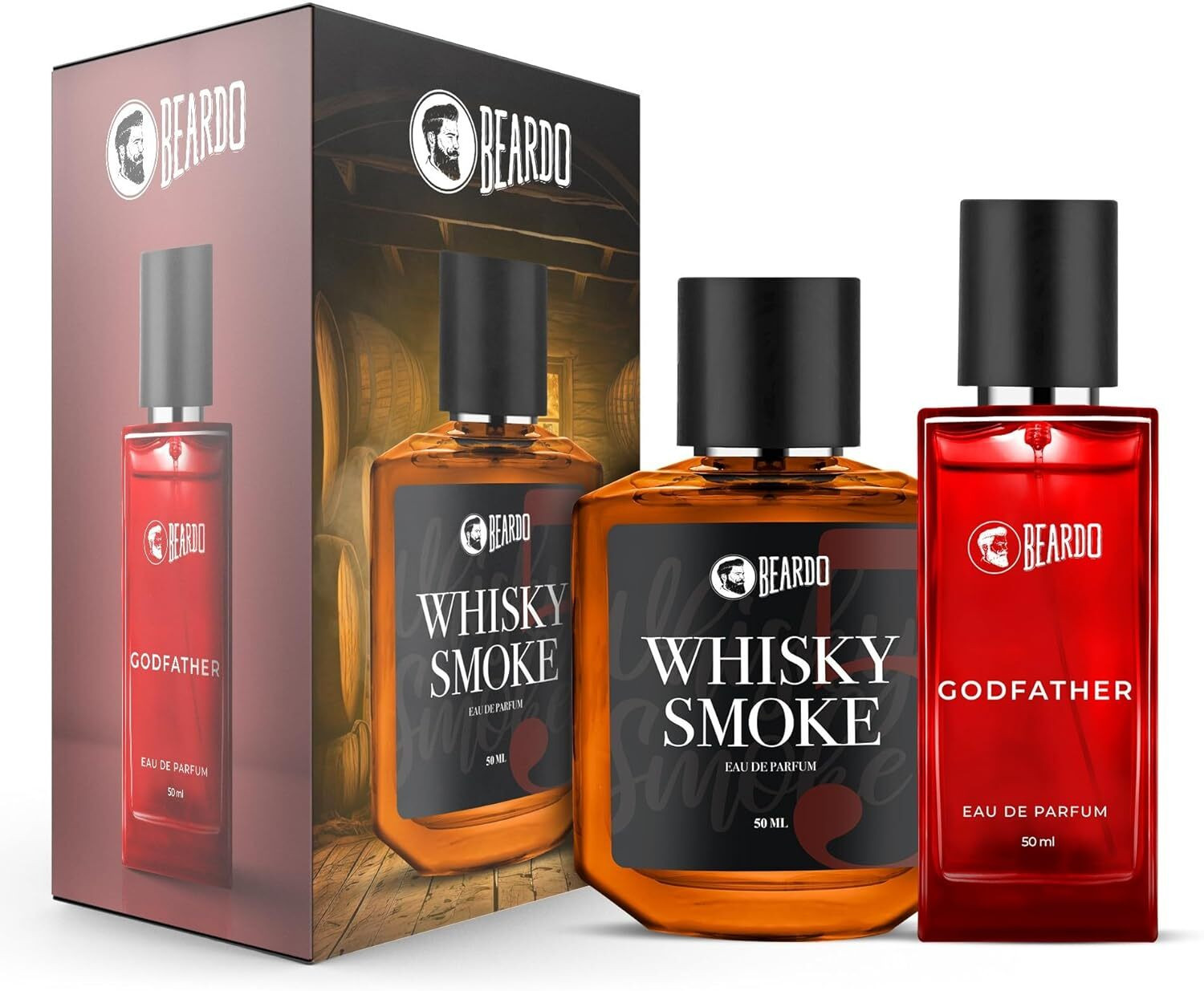 BEARDO Godfather & Whisky Smoke EDP Perfume Combo 50ml - Image 1