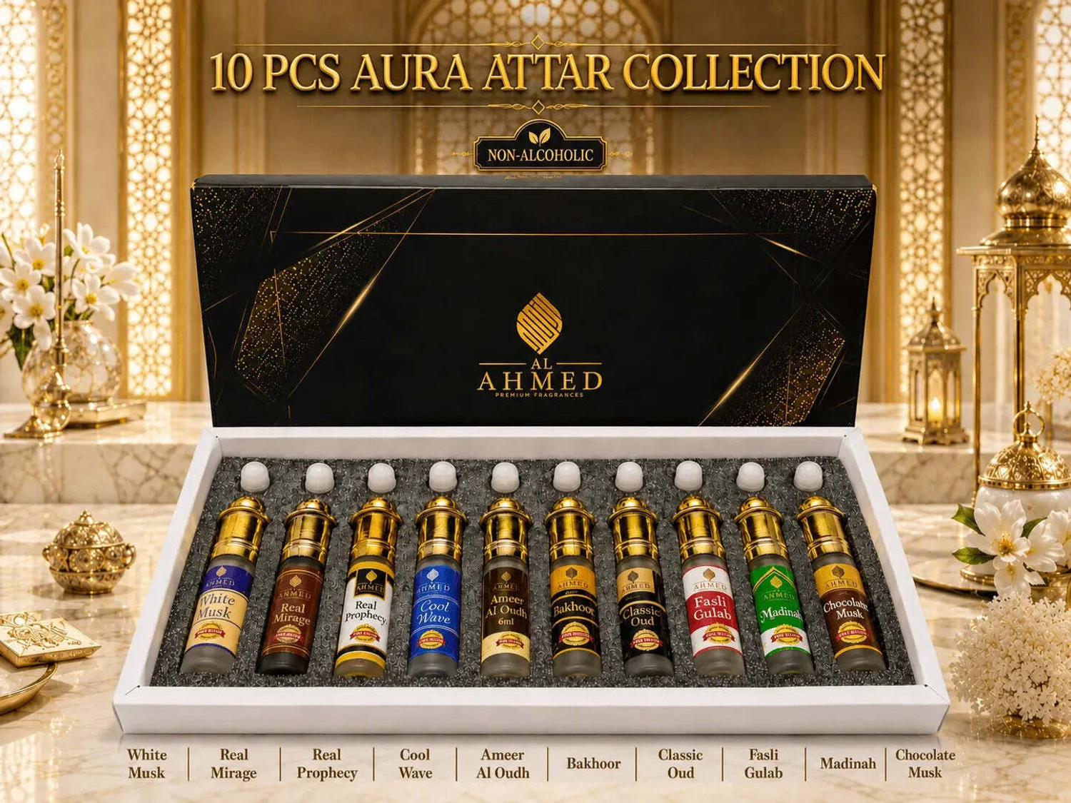 Al Ahmed 10 PCS Aura Attar Perfume 60 ml - Image 5