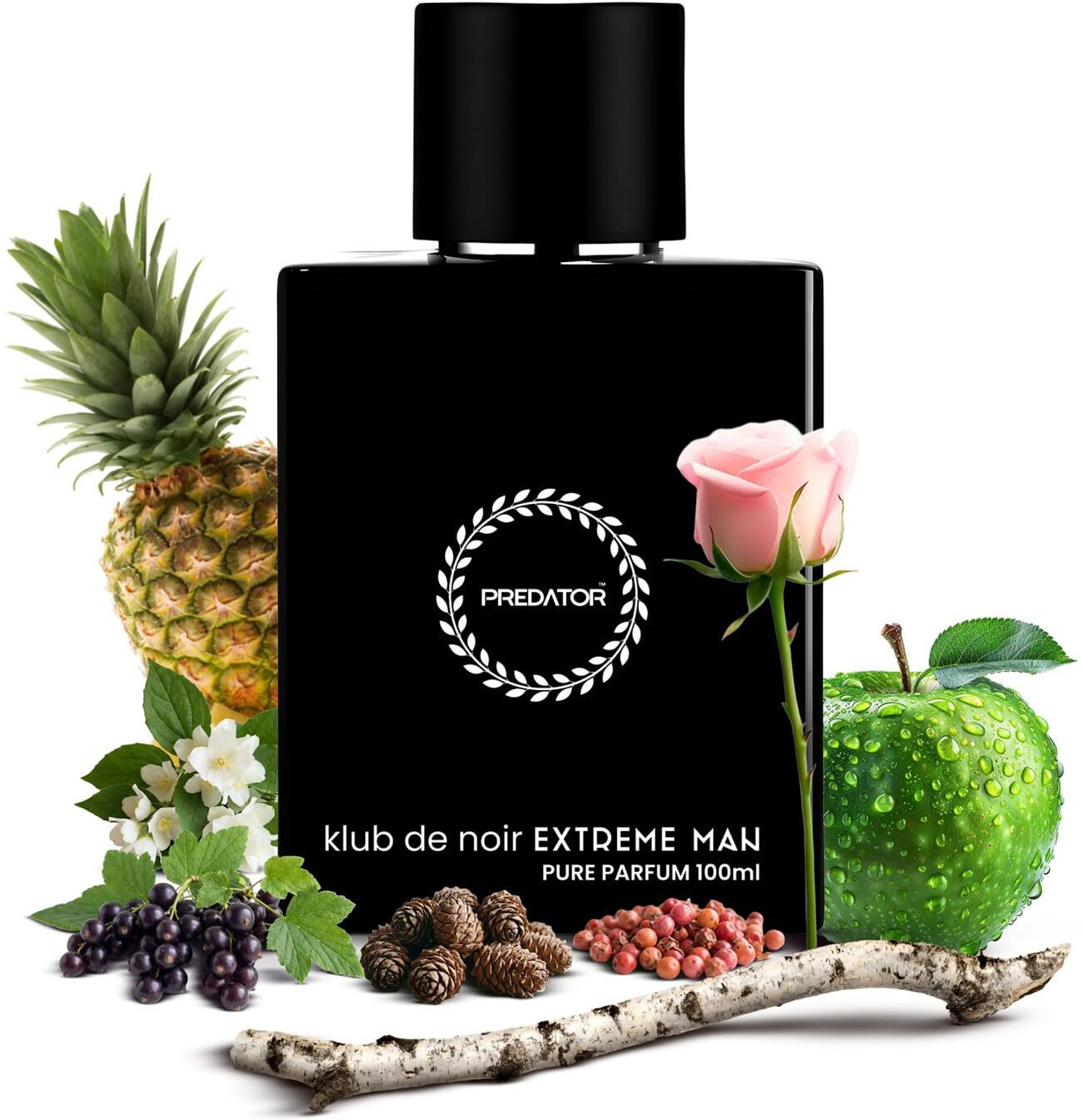 Image of Predator Klub De Noir Extreme Man Pure Parfum | Long Lasting Luxury Fragrance for Men Eau de Parfum - 100 ml (For Men)