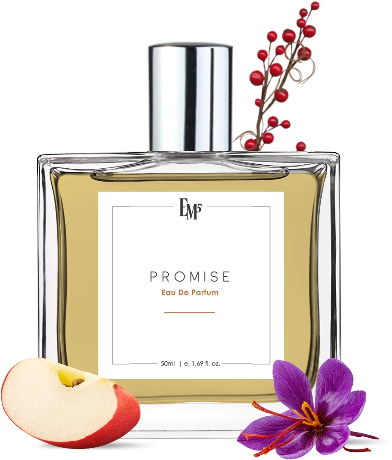 Em5 Promise Unisex Perfume | Woody Earthy Amber Fruity Fragrance | Eau de Parfum - 50 ml (For Men & Women) - Image 1