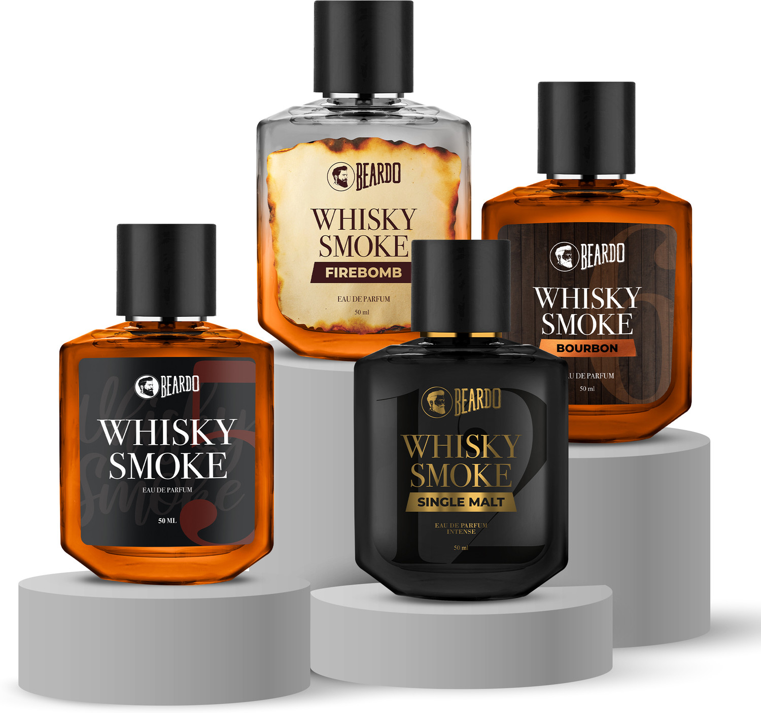 BEARDO Whiskey Smoke, Firebomb, Bourbon & Single Malt Perfume 200ml - Image 1