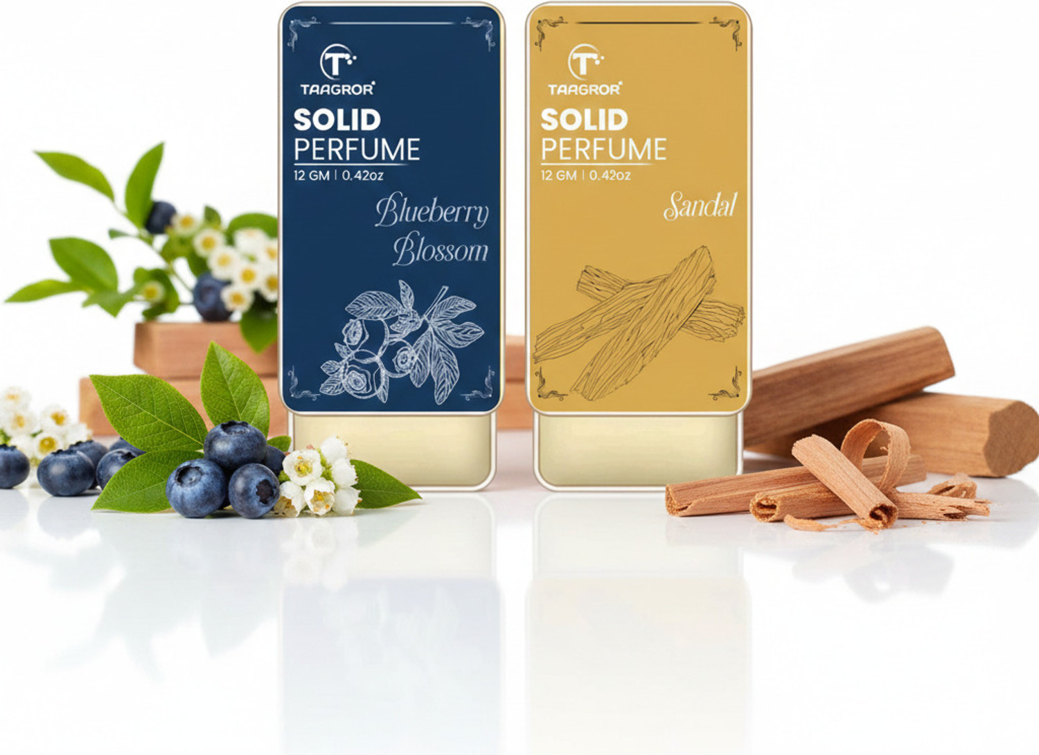 TAAGROR Solid Perfume Combo Blueberry Pack of 2 · 12 ml (24 ml total) - Image 1
