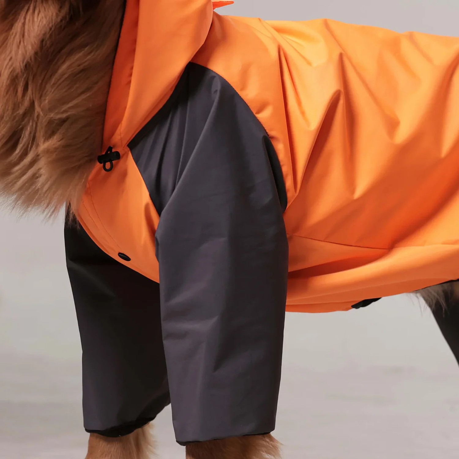 Image of furryfits Raincoat for Dog (Grey, Orange)
