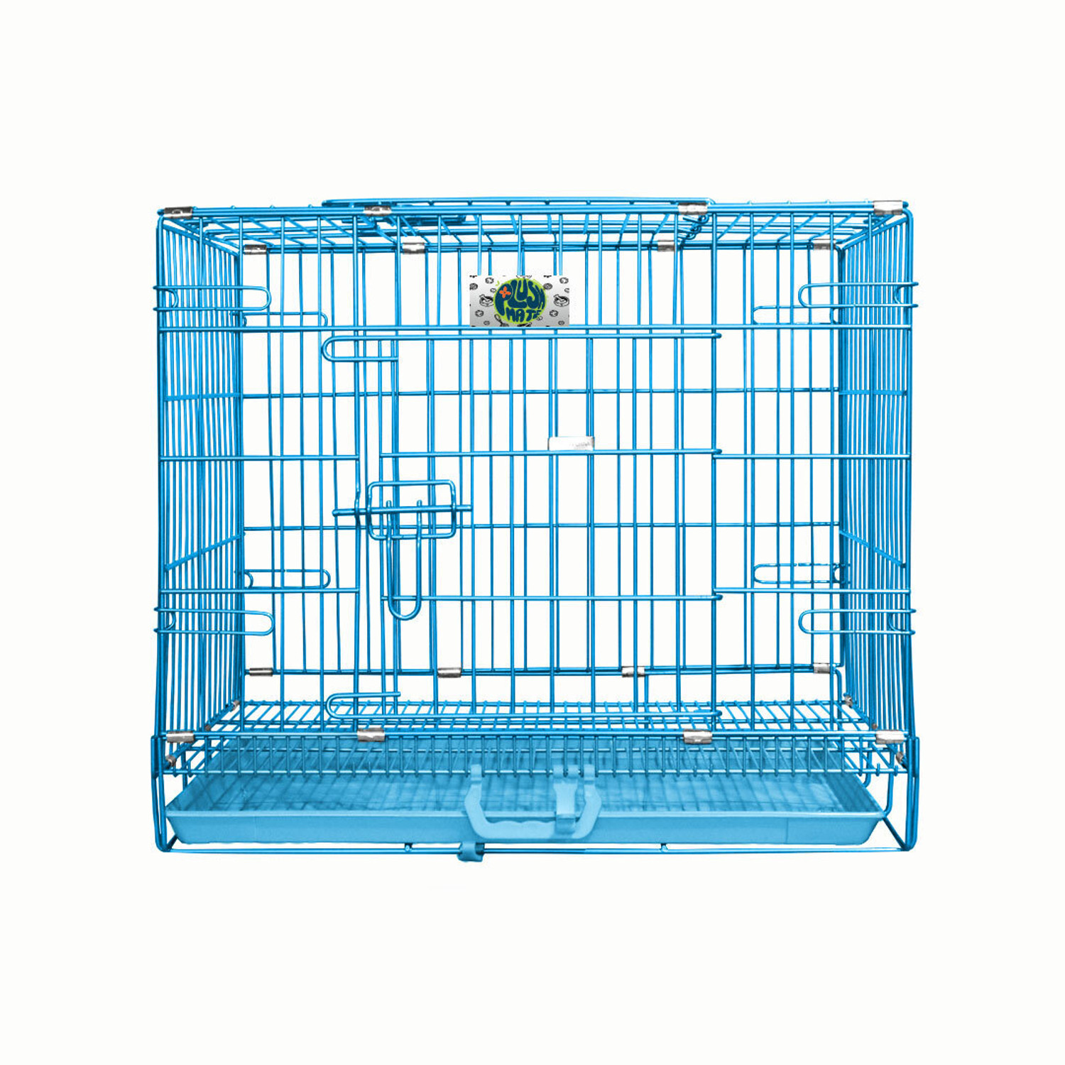 Plushmate 30 Inch Foldable Metal Pet Cage - Image 1