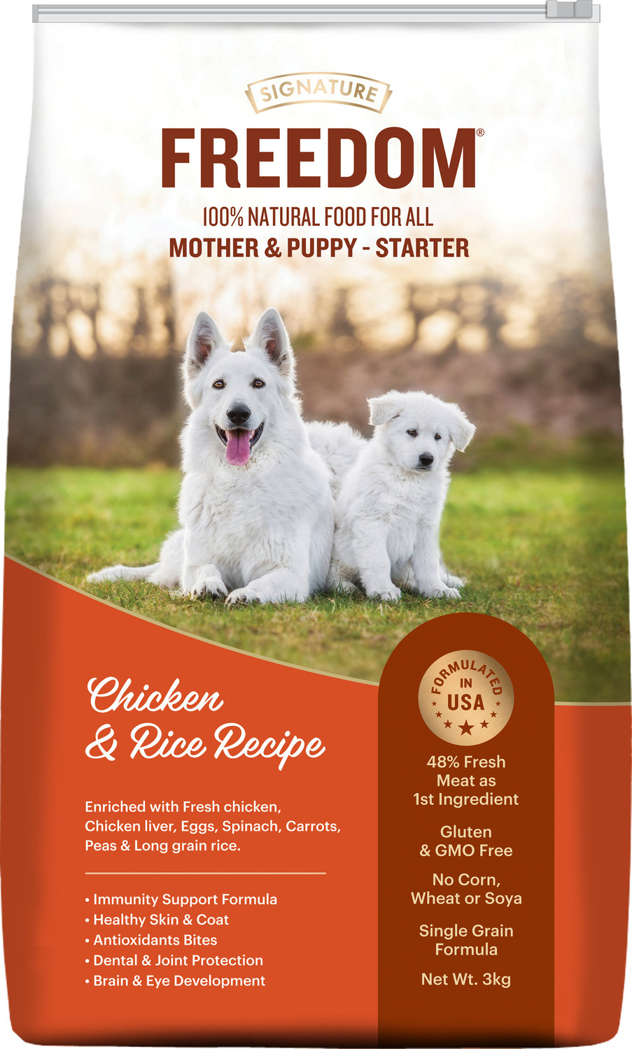Signature Freedom Chicken and Rice 3 kg Dry Dog Food - Image 1