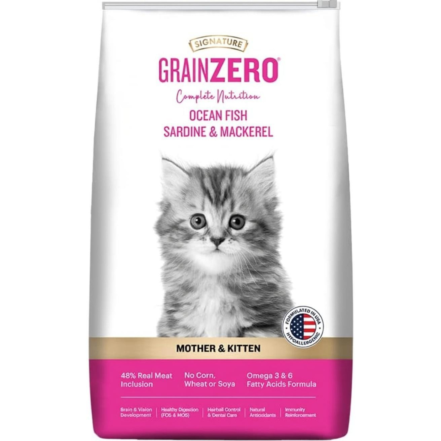 Signature Grainzero Mother & Kitten Chicken Fish 3kg Dry Cat Food - Image 1