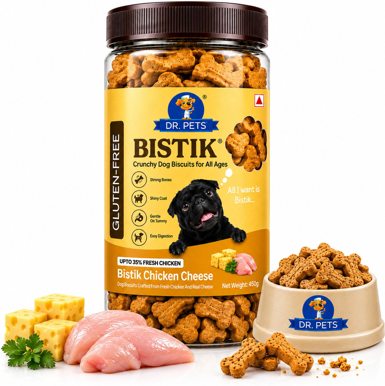Image of HIMALAYA Healthy Dog Treats for Puppy with Chicken I Supports Digestion & Immunity Chicken Dog Treat (1 kg)