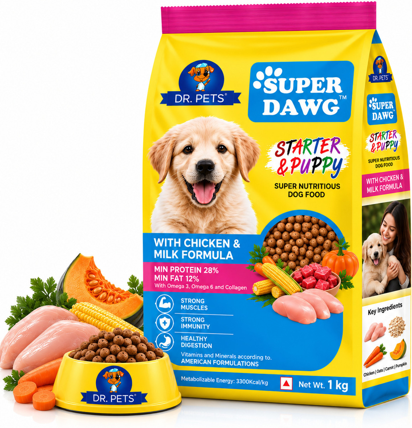Image of HIMALAYA Healthy Dog Treats for Puppy with Chicken I Supports Digestion & Immunity Chicken Dog Treat (1 kg)