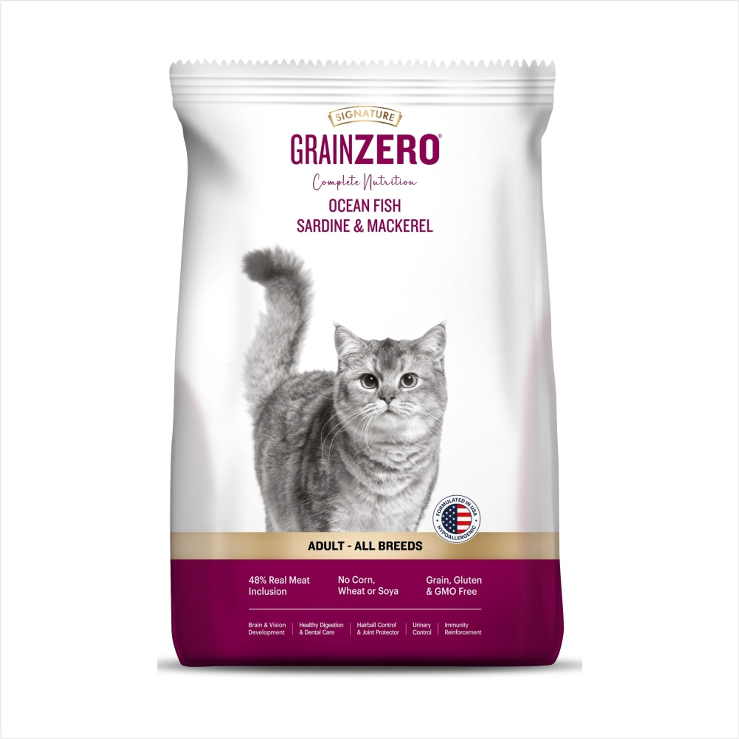 Grain Zero Ocean Fish, Sardine, and Mackerel 20 kg Dry Adult Cat Food - Image 1