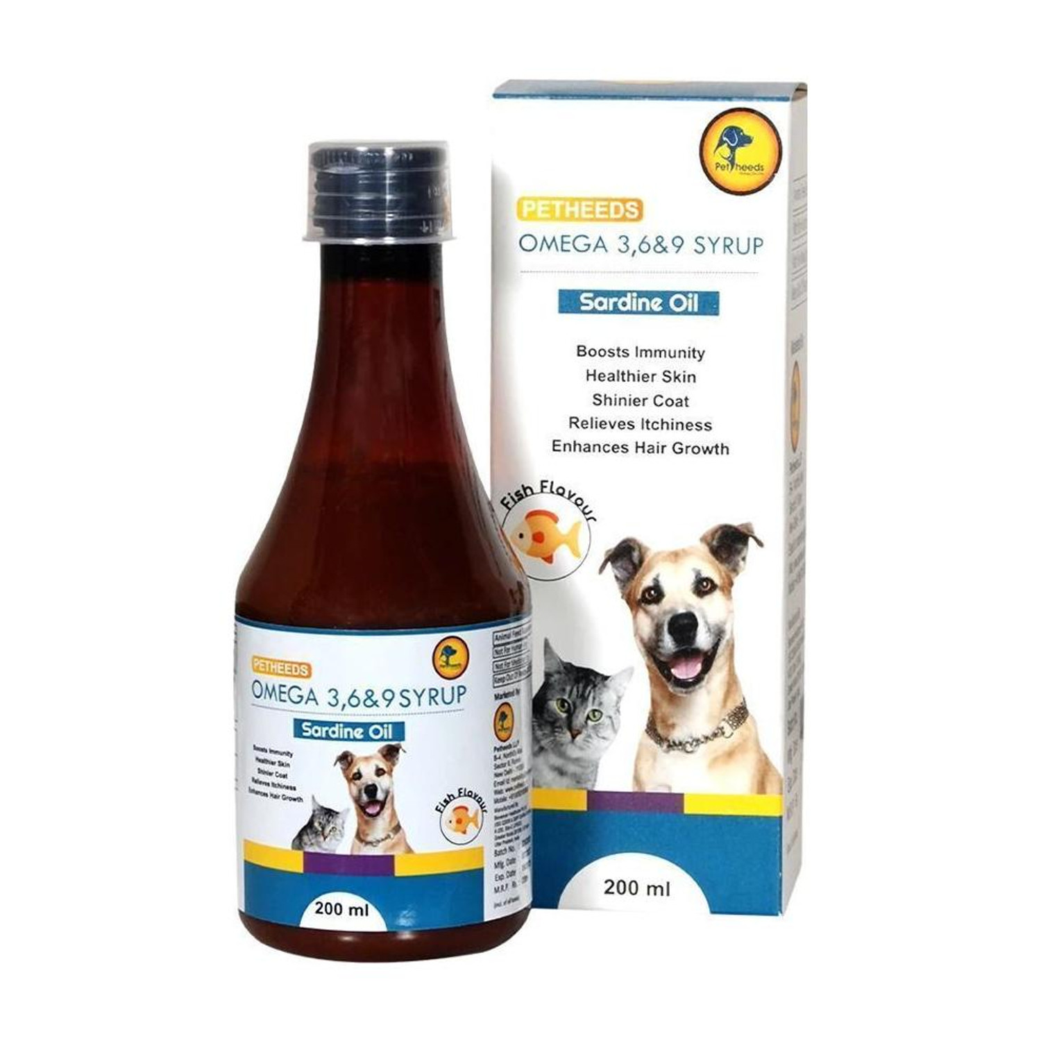 Image of LICKICIOUS Skin & Coat Syrup for Dogs & Cats, Salmon Fish Oil, Omega 3 6 9 Pet Health Supplements (100 ml)