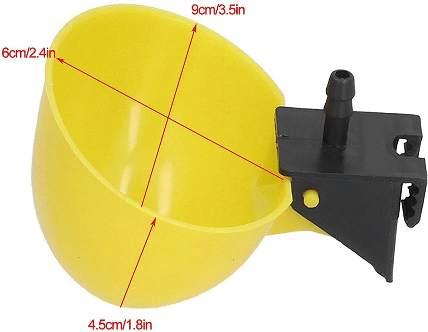 Image of Cj farms and agritech Automatic Bird Water Drinker (Pack of 5) Window Bird Feeder (Yellow)