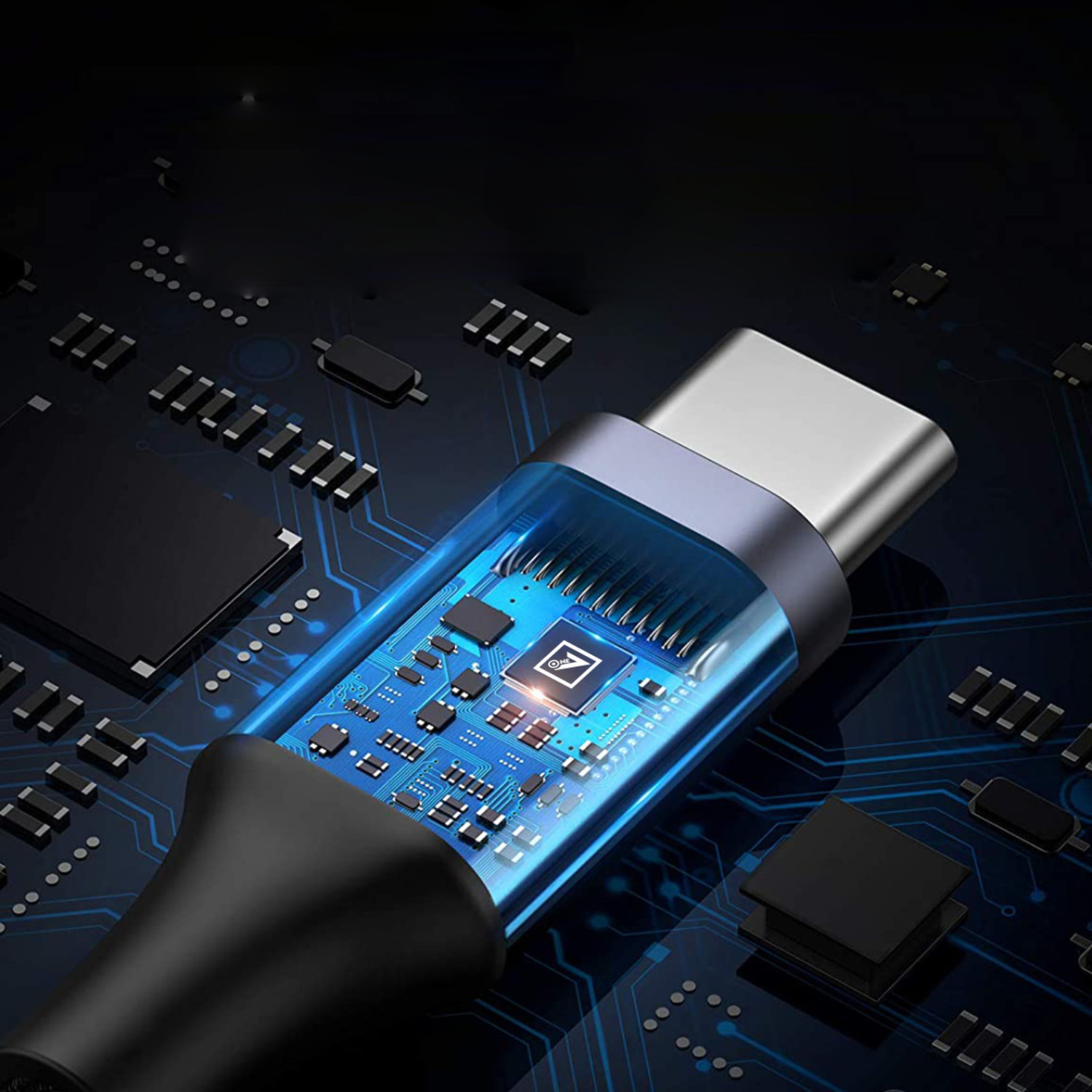 Image of ONE 7 Grey Type-C to 3.5mm Audio Jack Converter, Type-c hf jack (ON CC-49) Phone Converter (Android)