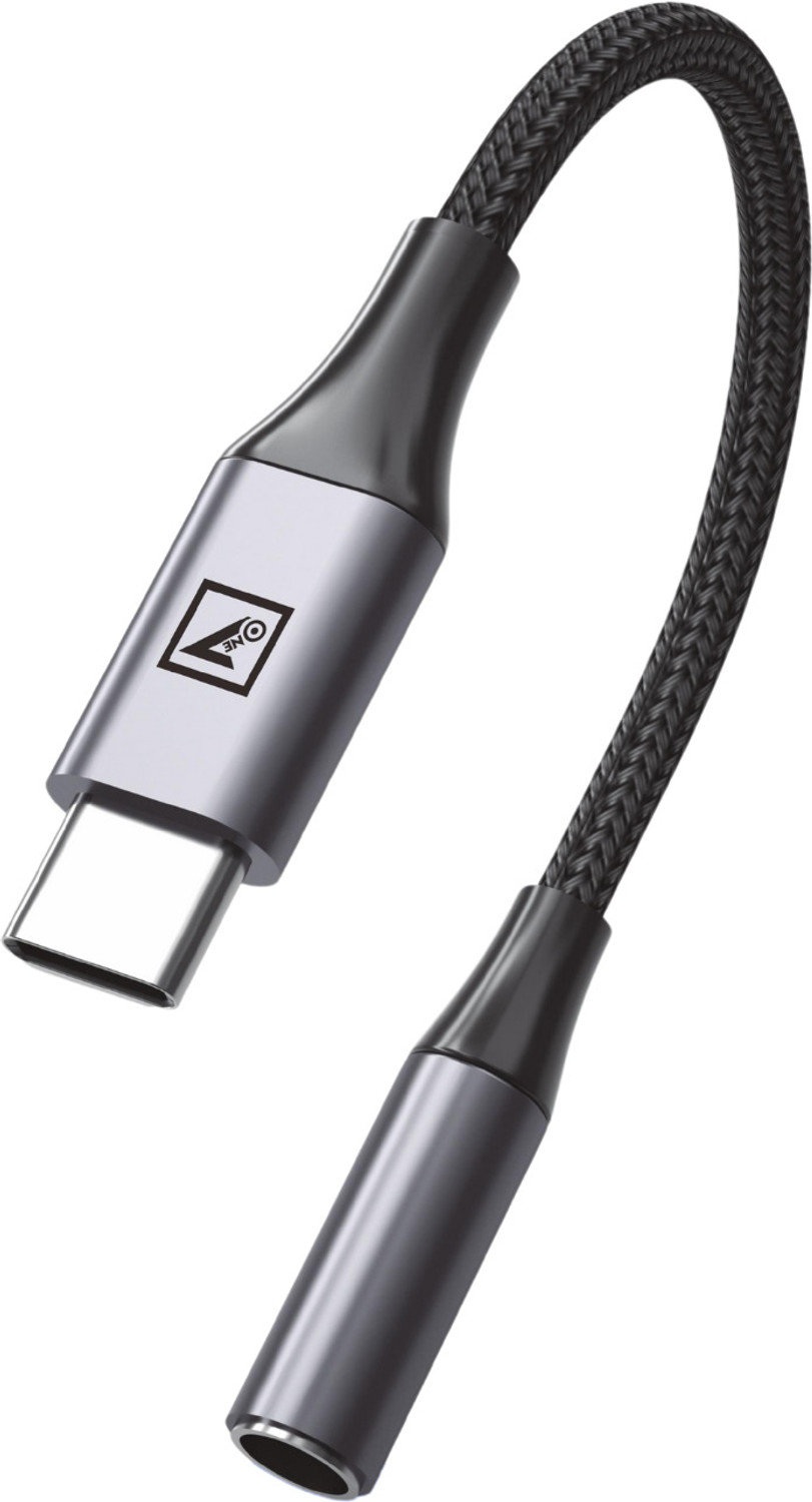 Image of ONE 7 Grey Type-C to 3.5mm Audio Jack Converter, Type-c hf jack (ON CC-49) Phone Converter (Android)