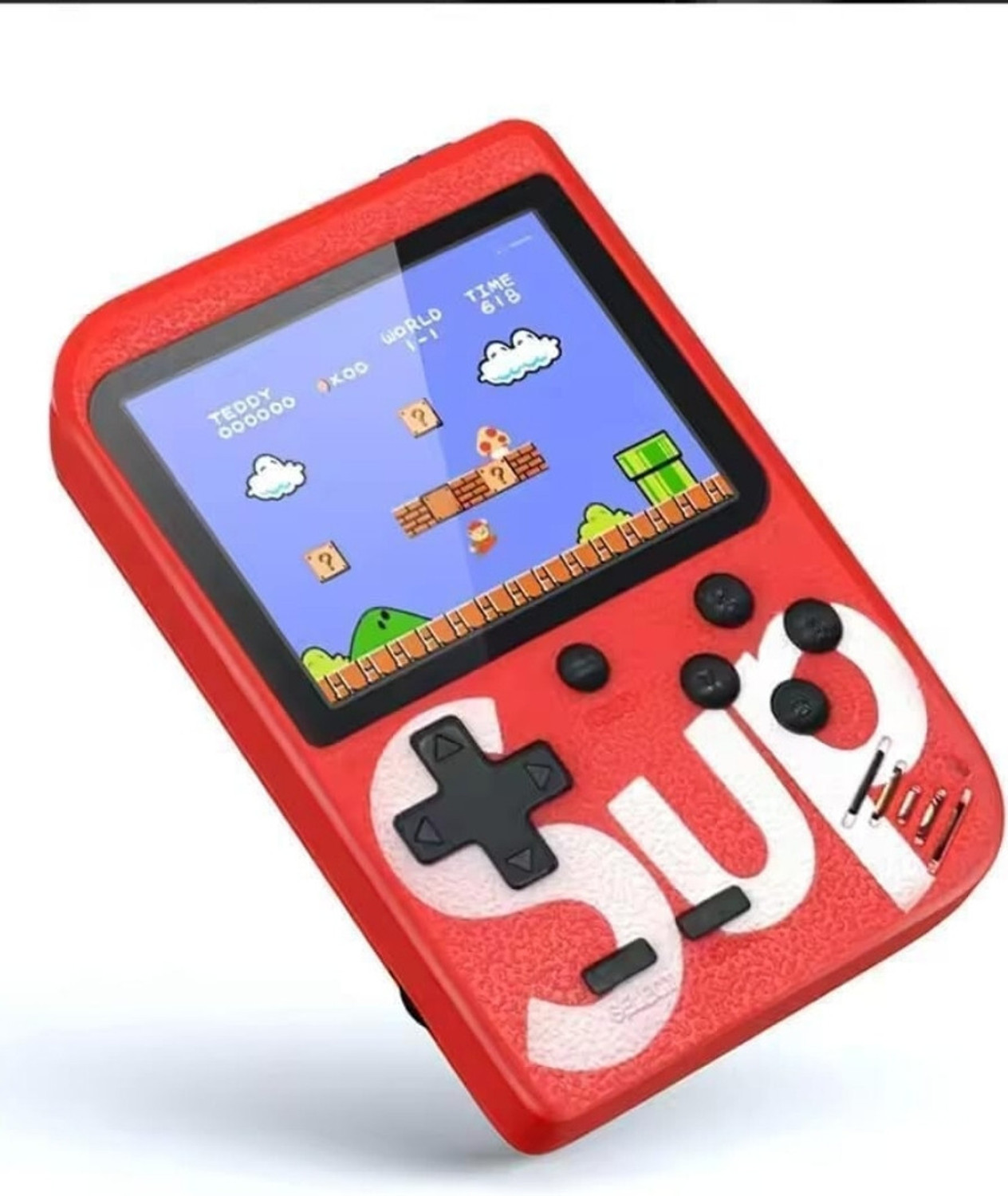 Image of SHAILRON Video Game Console 740 Games, 3.5 inch Screen Wireless Controllers 2 Players Gamepad (Multicolor, For Android)