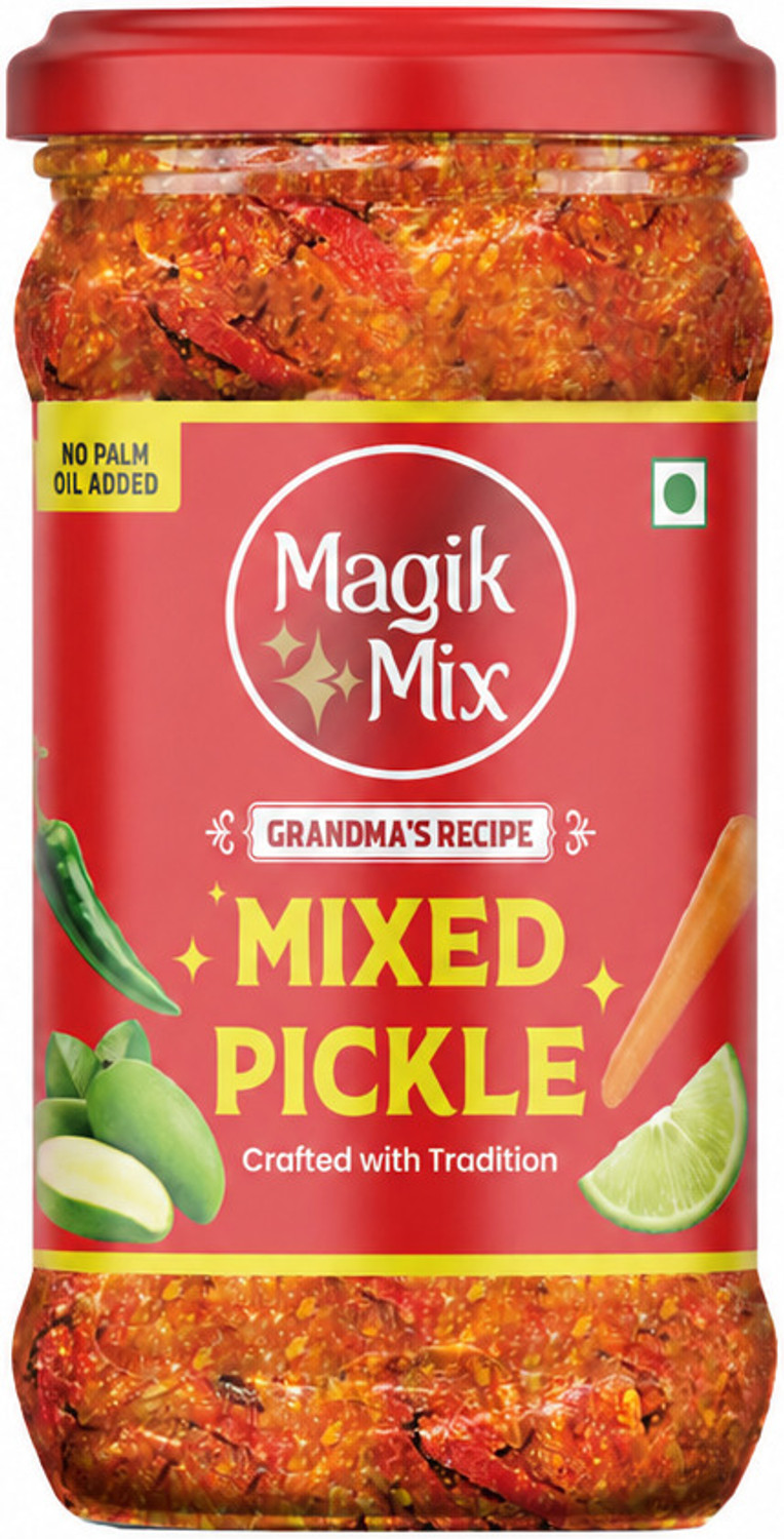 Image of KITCHEN QUEEN NITA MEHTA Mixed Pickle | Made with Organic & Pure Mixed Vegetables & Oil Mixed Pickle (400 g)