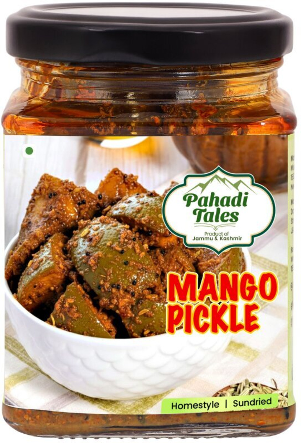 Image of FarmDidi Avakaya Mango Pickle (325g)| Homemade Spicy Andhra-Style |Made in Groundnut Oil Mango Pickle (325 g)