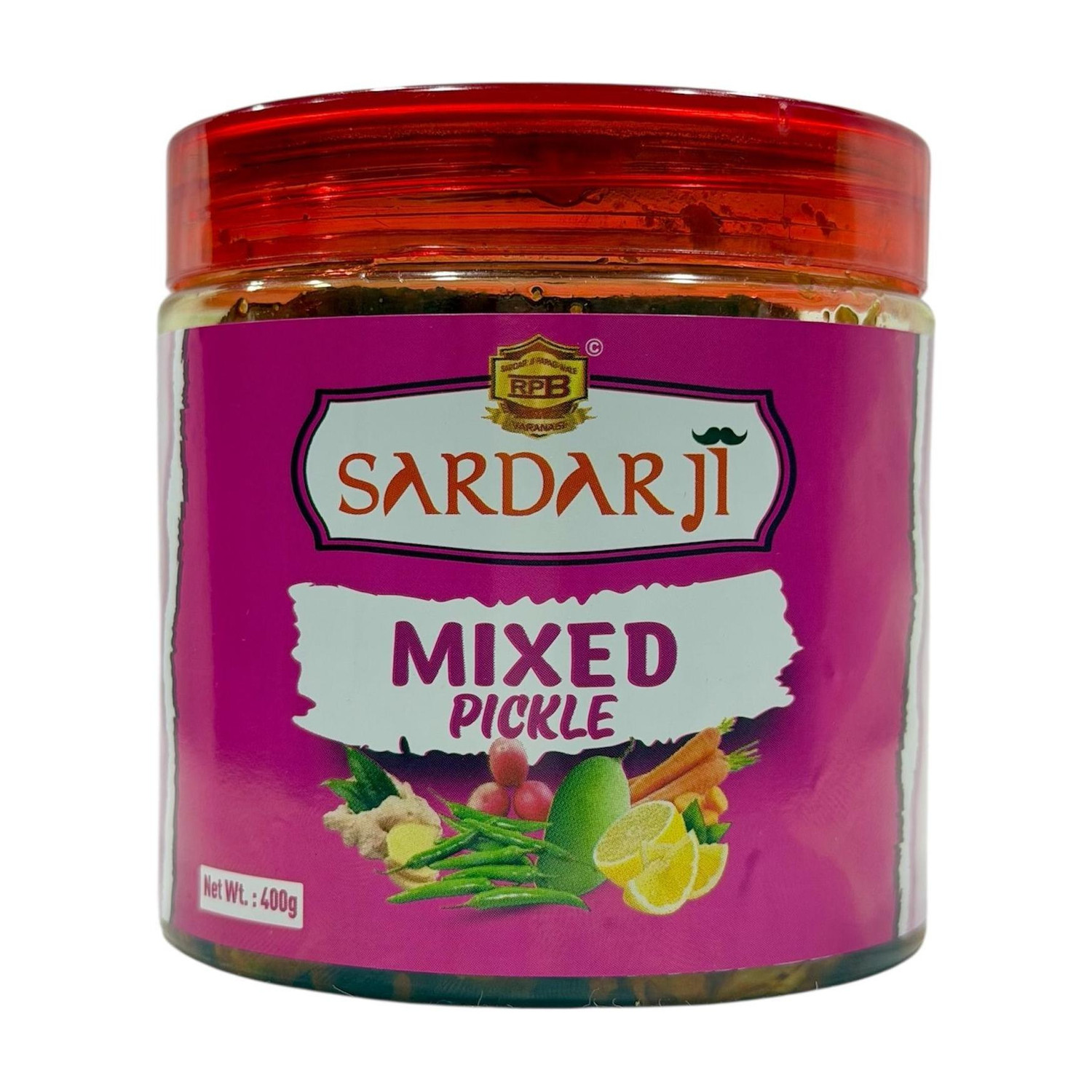 Image of KITCHEN QUEEN NITA MEHTA Mixed Pickle | Made with Organic & Pure Mixed Vegetables & Oil Mixed Pickle (400 g)