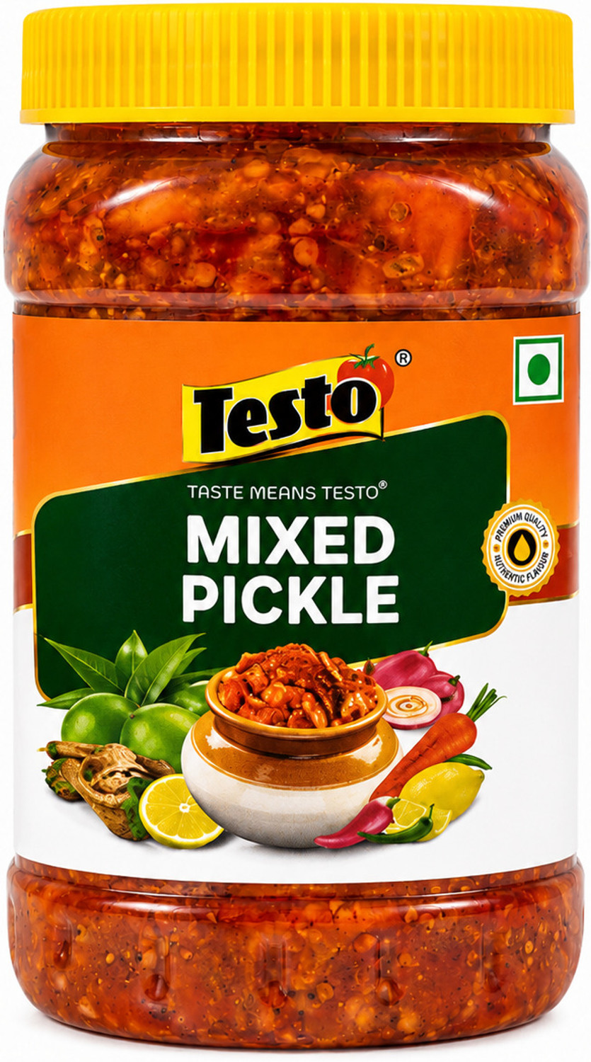 Image of KITCHEN QUEEN NITA MEHTA Mixed Pickle | Made with Organic & Pure Mixed Vegetables & Oil Mixed Pickle (400 g)