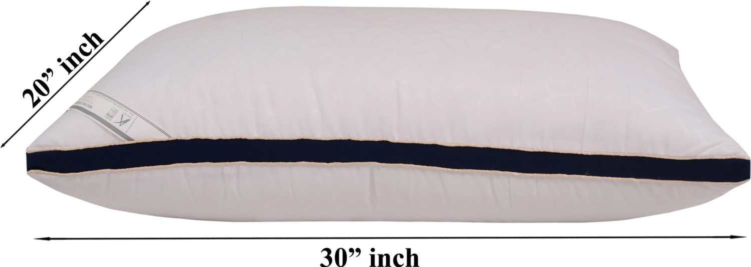 Image of SPRINGTEK Microfibre Sleeping Pillow Pack of 2 Solid (White)