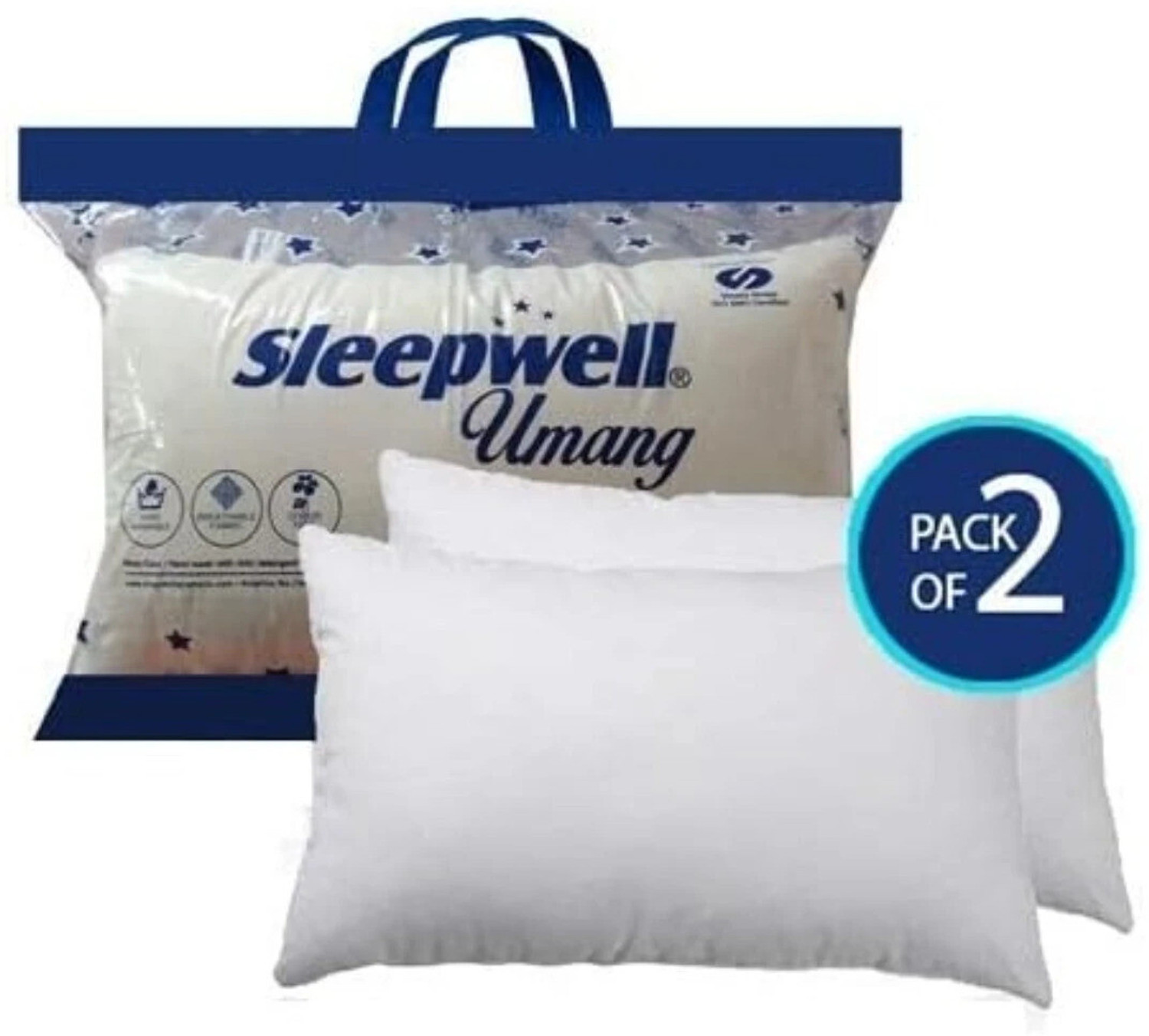 Image of Sleepwell Microfibre Sleeping Pillow Pack of 1 Solid (White)