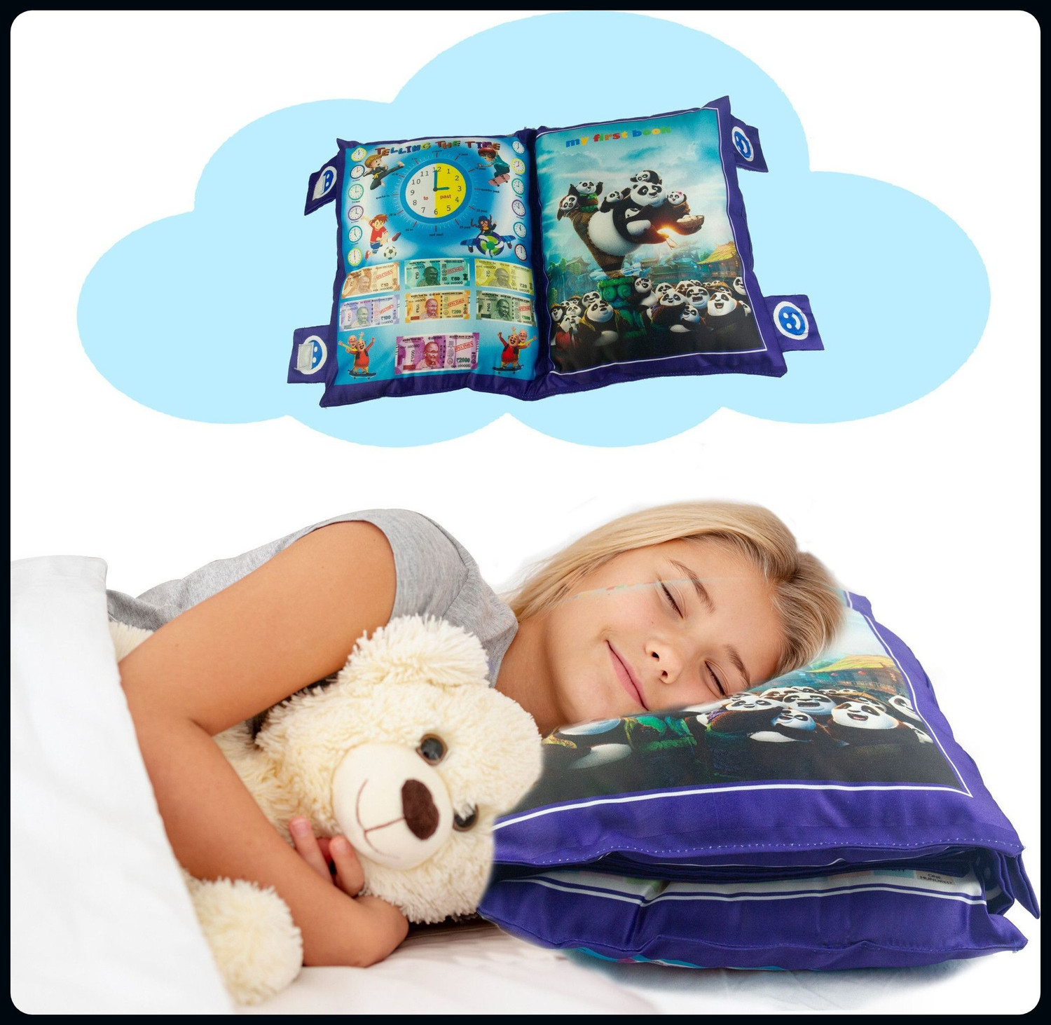 Image of Sleepwell Microfibre Sleeping Pillow Pack of 2 Solid Pillow Set || Comfort And Support Pillow (White)