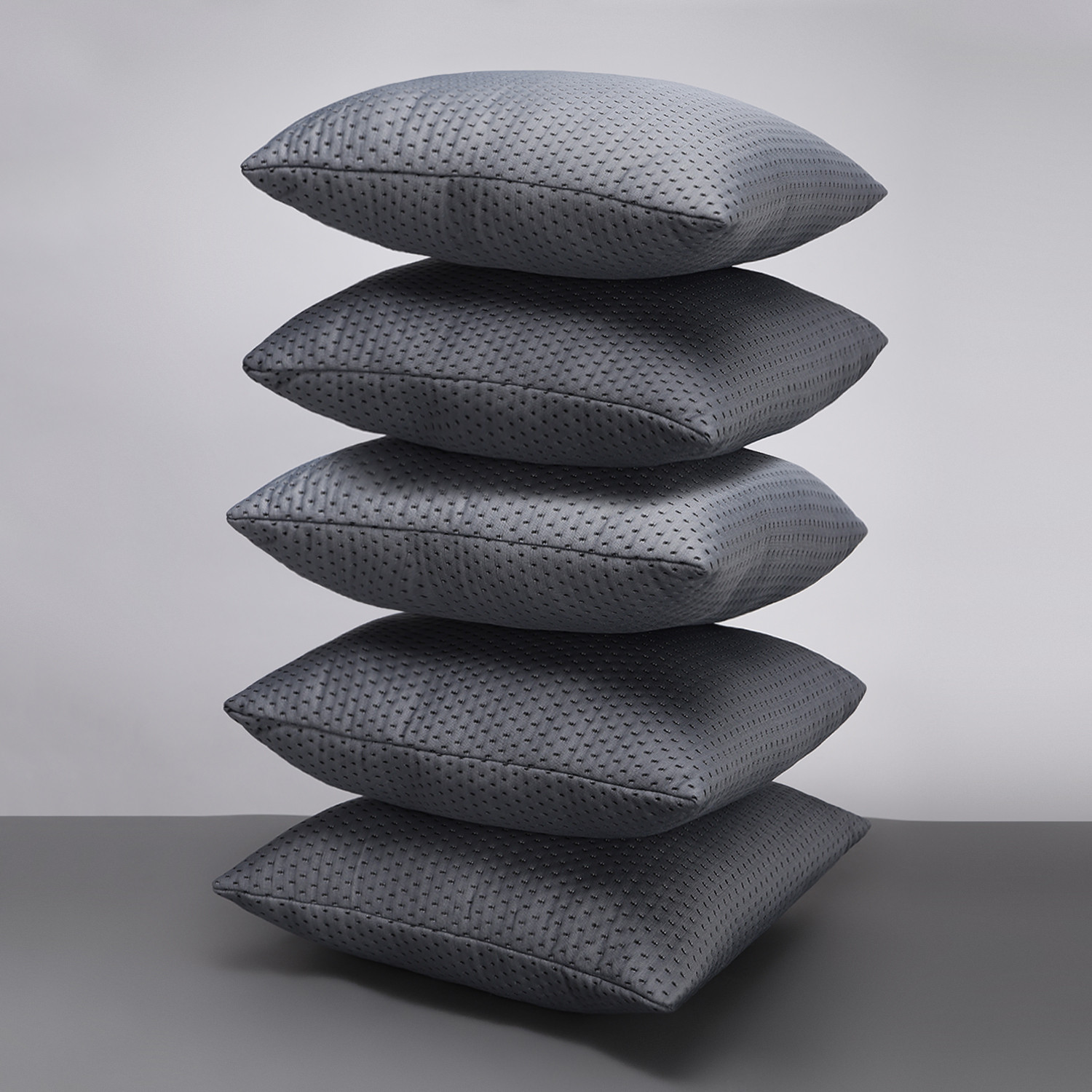 Image of VLYSIUM Polyester Fibre Cushion Pack of 5 Solid 24x24 inch big size cushion for sofa pillow set of 3 (60 cm*60 cm) (Grey)