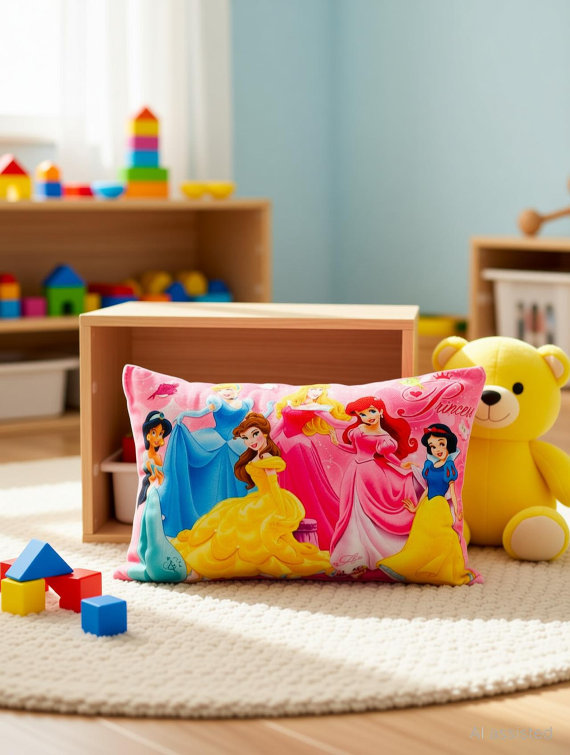 Image of pepme Polyester Fibre Sleeping Pillow Pack of 1 Toons & Characters (Multicolor)