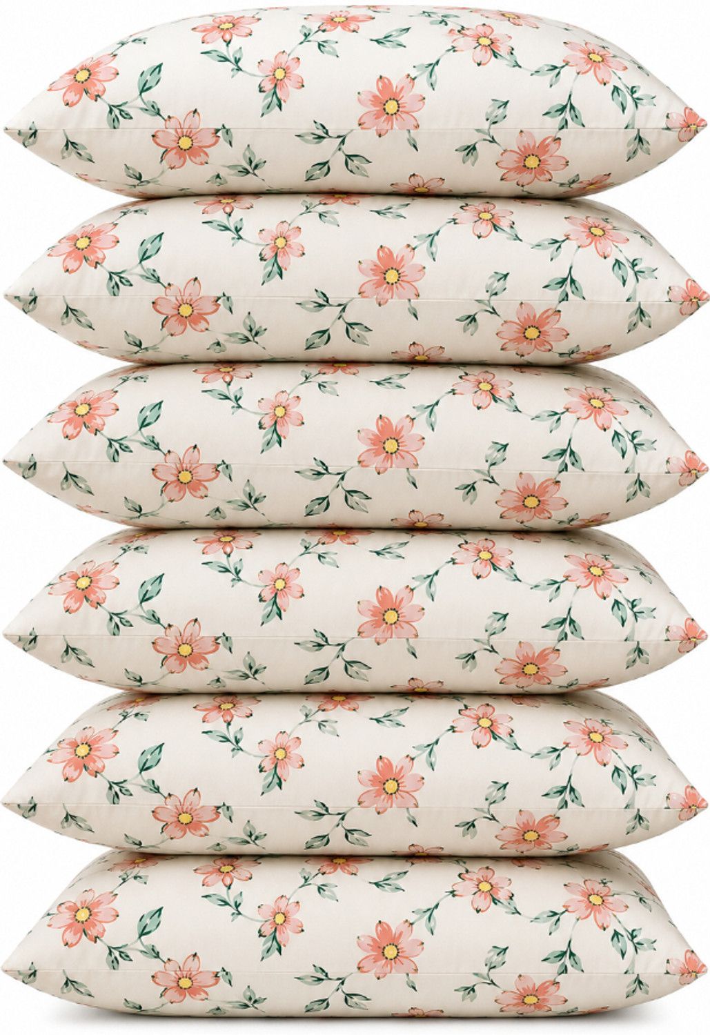 Sifflex Polyester Fibre Sleeping Pillow Pack of 6 Floral Luxury
