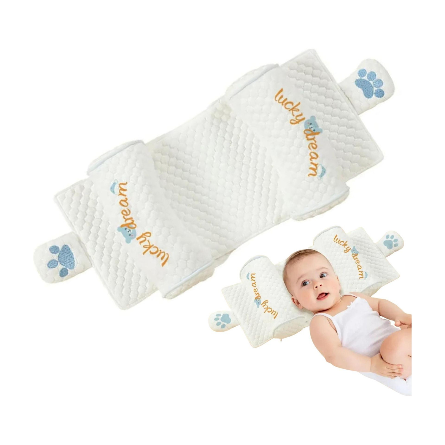 Pseudo Microfibre Baby Pillow Pack of 1 Blue - Image 6