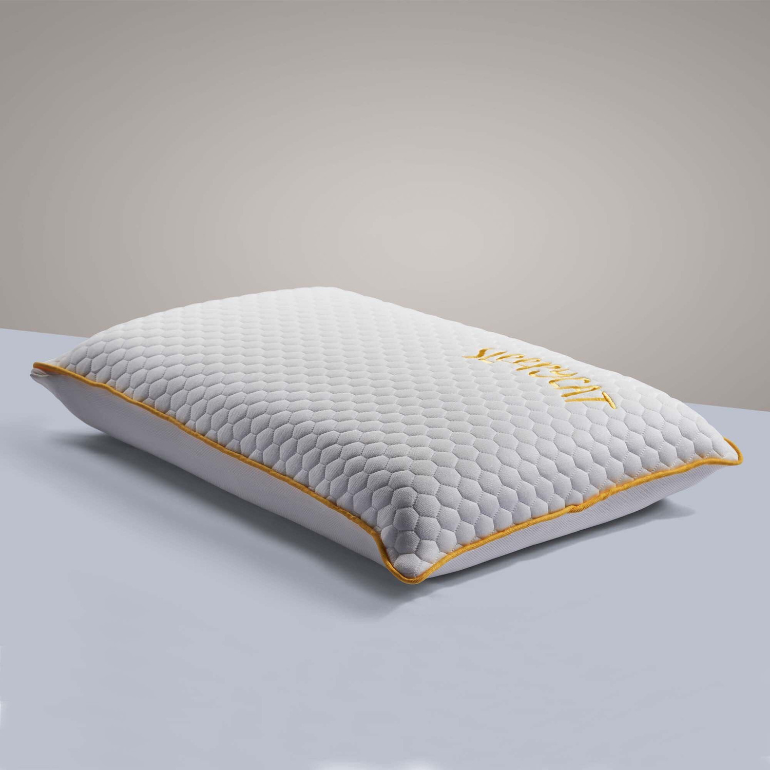 Image of SPRINGTEK Microfibre Sleeping Pillow Pack of 2 Solid (White)