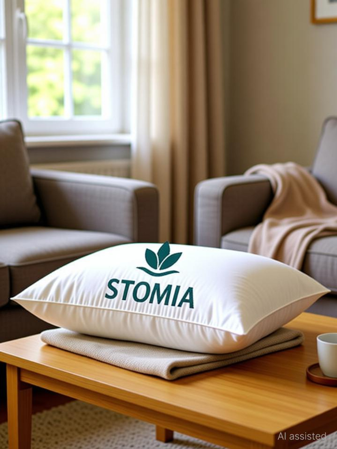 Image of Microfibre Sleeping Pillow Pack of 5 Abstract STOMIA (White)