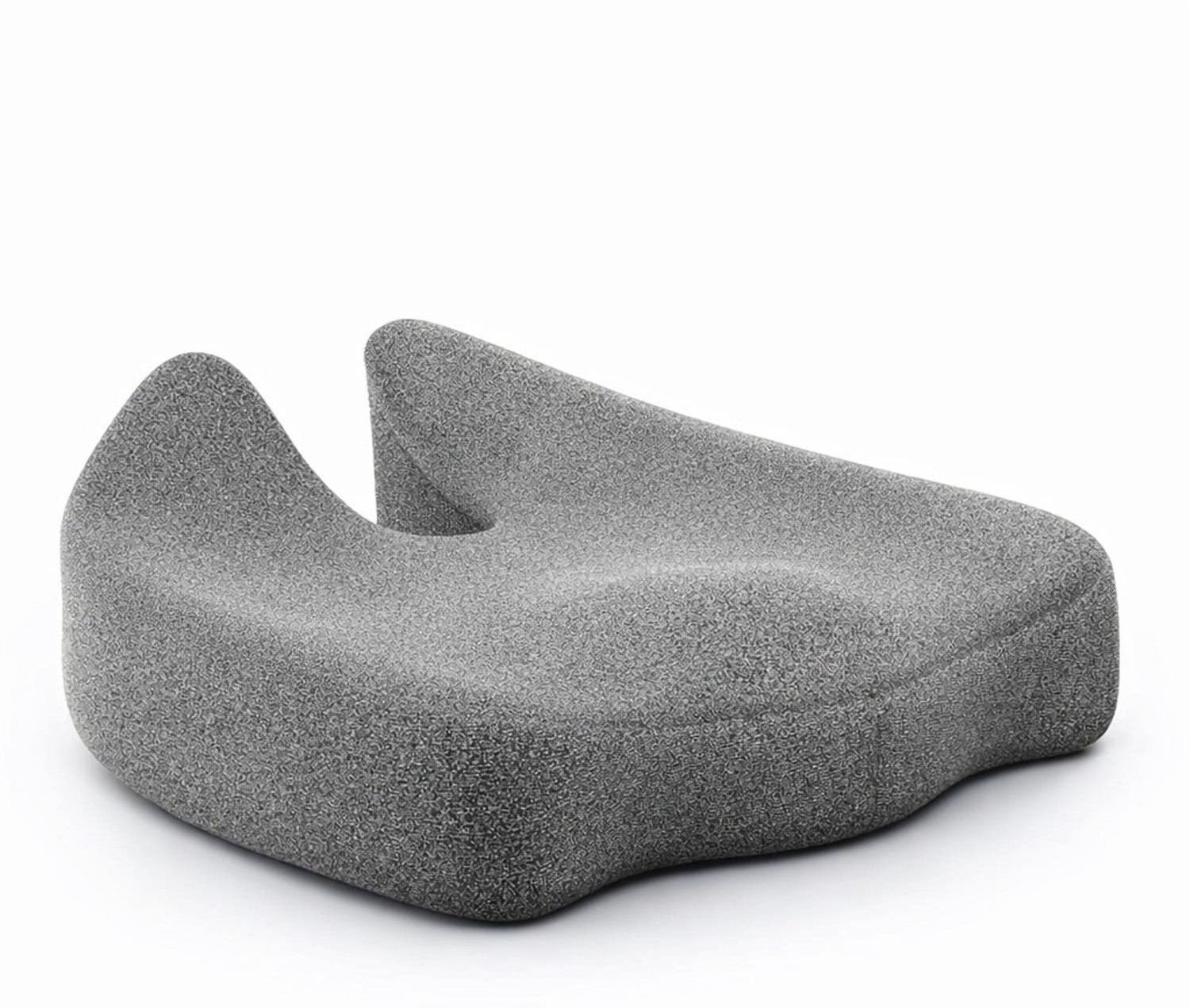 Image of HOMESO Memory Foam Orthopaedic Pillow Pack of 2 Solid Wedge Pillow with Headrest & Polyfill Pillow Combo, Leg Elevation Pillow (Light Grey)
