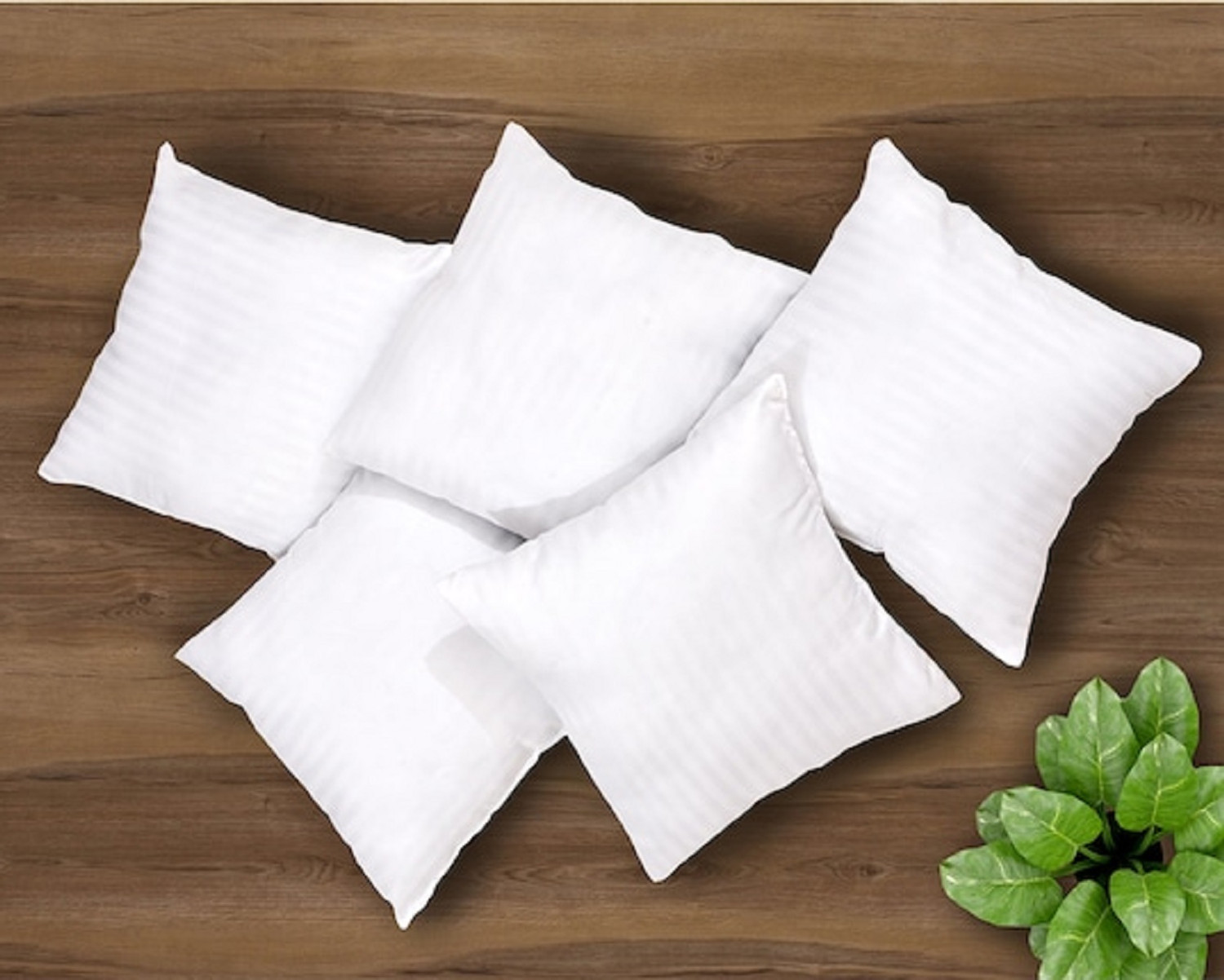 Image of VLYSIUM Polyester Fibre Cushion Pack of 5 Solid 24x24 inch big size cushion for sofa pillow set of 3 (60 cm*60 cm) (Grey)