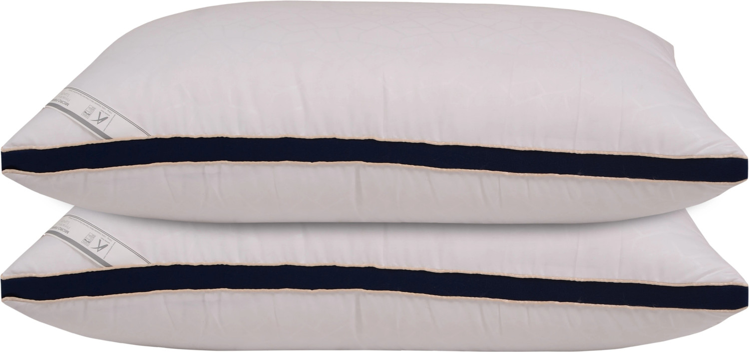 Image of SPRINGTEK Microfibre Sleeping Pillow Pack of 2 Solid (White)