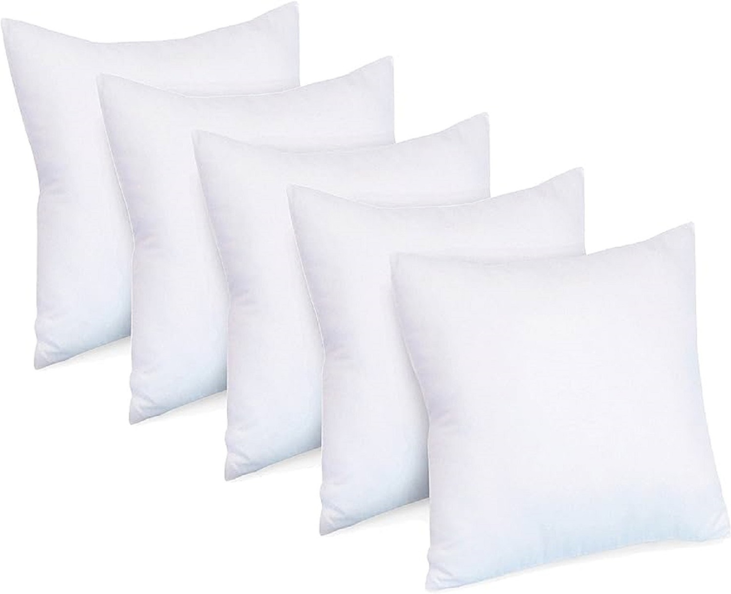 Image of VLYSIUM Polyester Fibre Cushion Pack of 5 Solid 24x24 inch big size cushion for sofa pillow set of 3 (60 cm*60 cm) (Grey)