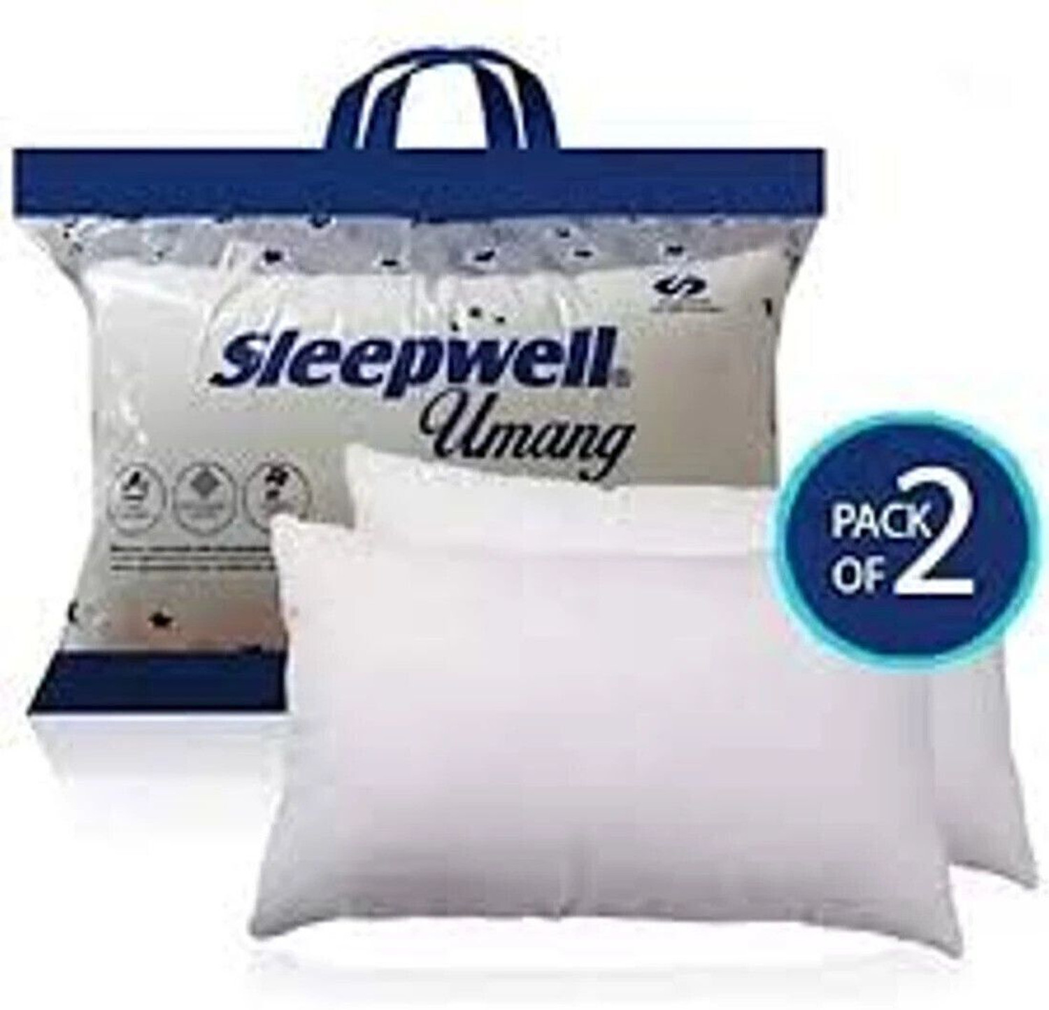 Image of Sleepwell Microfibre Sleeping Pillow Pack of 1 Solid (White)