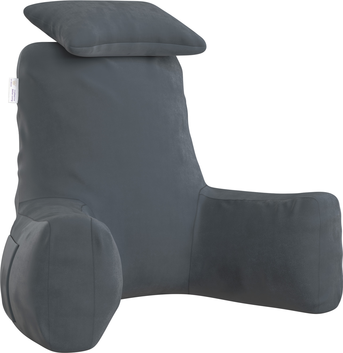 Image of MY ARMOR Microfibre Pregnancy Pillow Pack of 1 Solid Maternity Wedge Pillow Adjustable Back & Belly Support (Navy Blue)