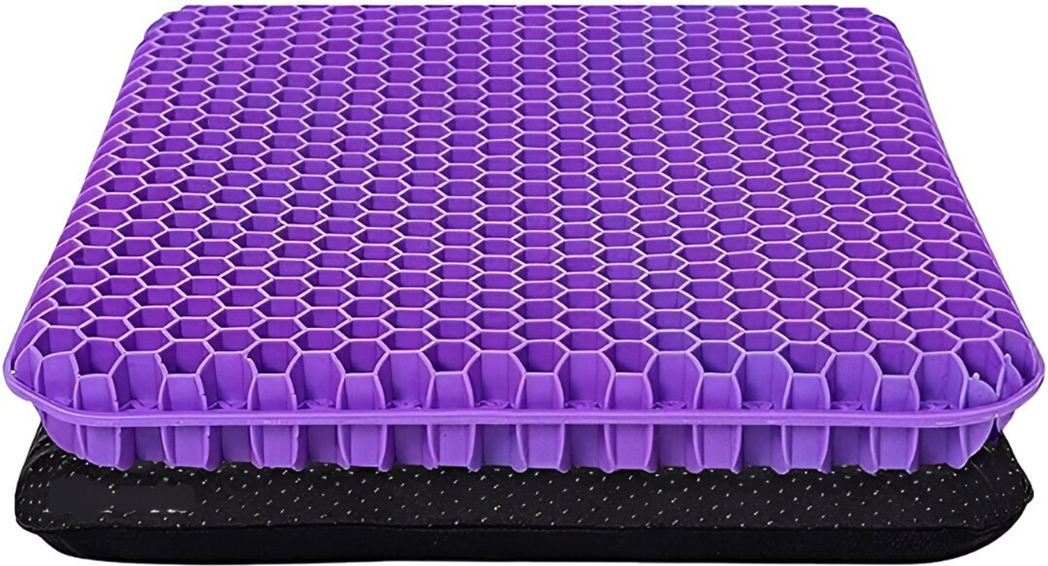 Image of FRIDUP Memory Foam Cushion Pack of 1 Geometric Orthopaedic Memory Foam Donut pillow for Seat (Black)