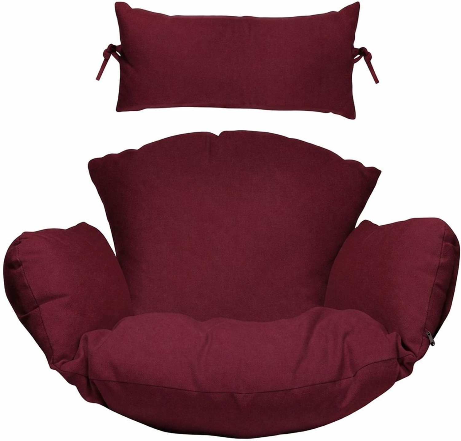 Image of FARMAISH Cotton Cushion Pack of 1 Solid Swing Chair Cushion Soft Cotton Comfortable Outdoor & Indoor Swing Cushion (Maroon)