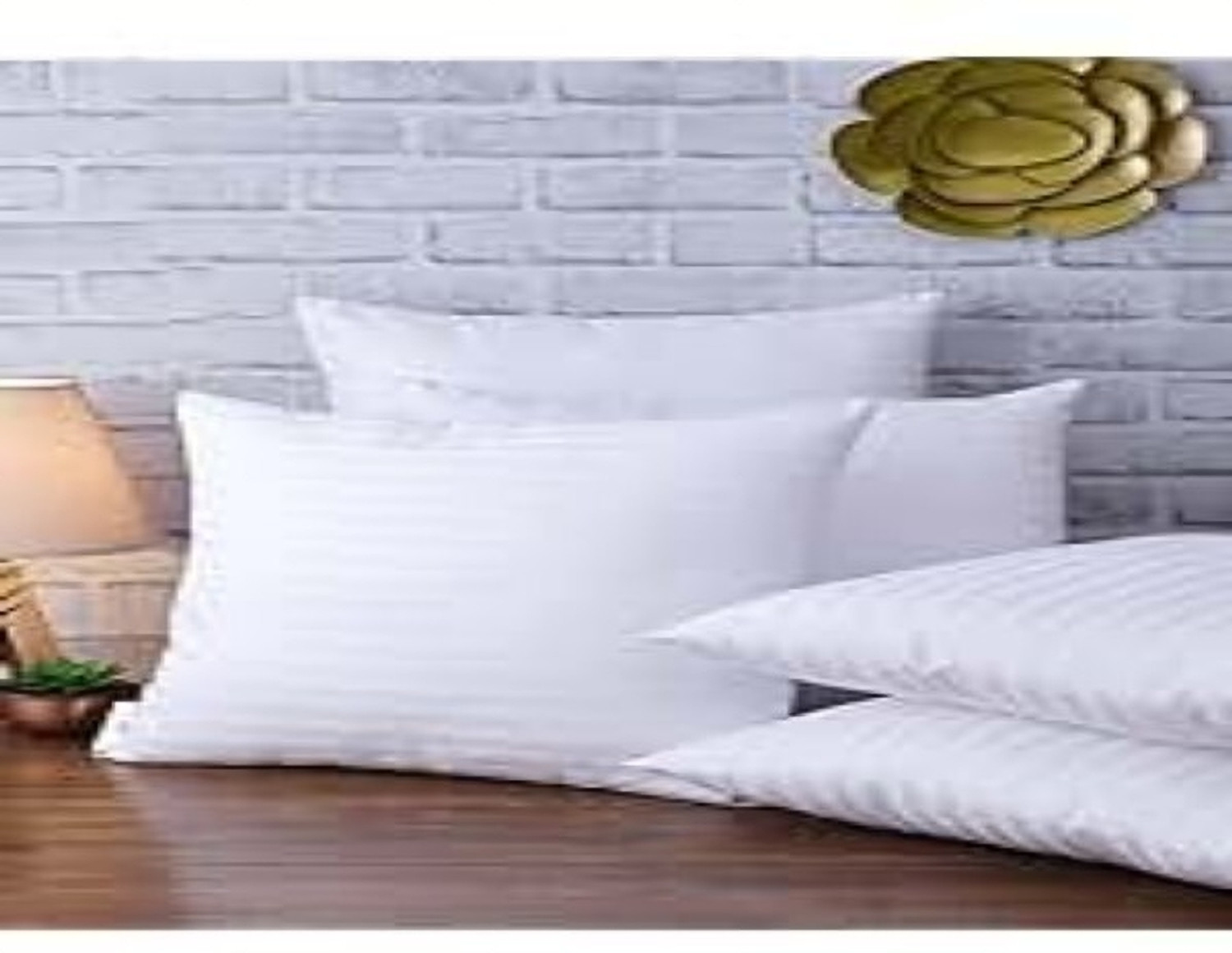 Image of MTS Enterprises Microfibre Sleeping Pillow Pack of 5 Stripes 16x16pack-5 (White)