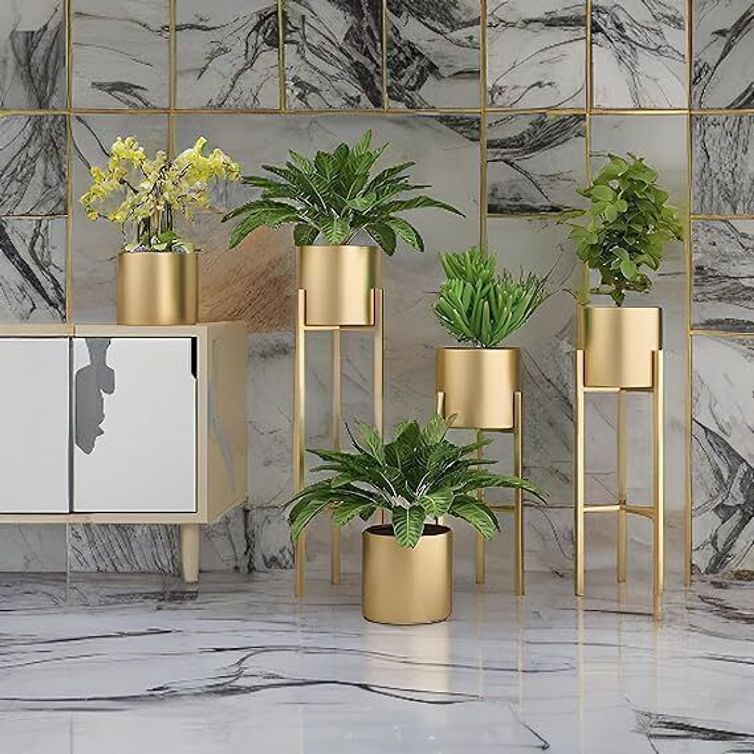 Image of Decorexperts Plant Container Set (Metal)