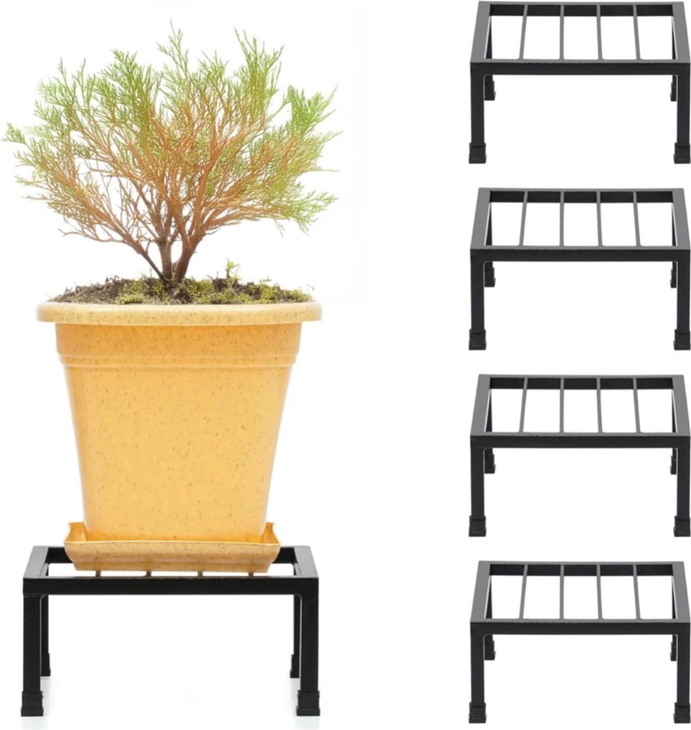 Image of Sapna Enterprises 2 Tier Metal Plant Stand for Indoor & Outdoor | Flower Pot Stand for Home Decor Plant Container Set (Metal)