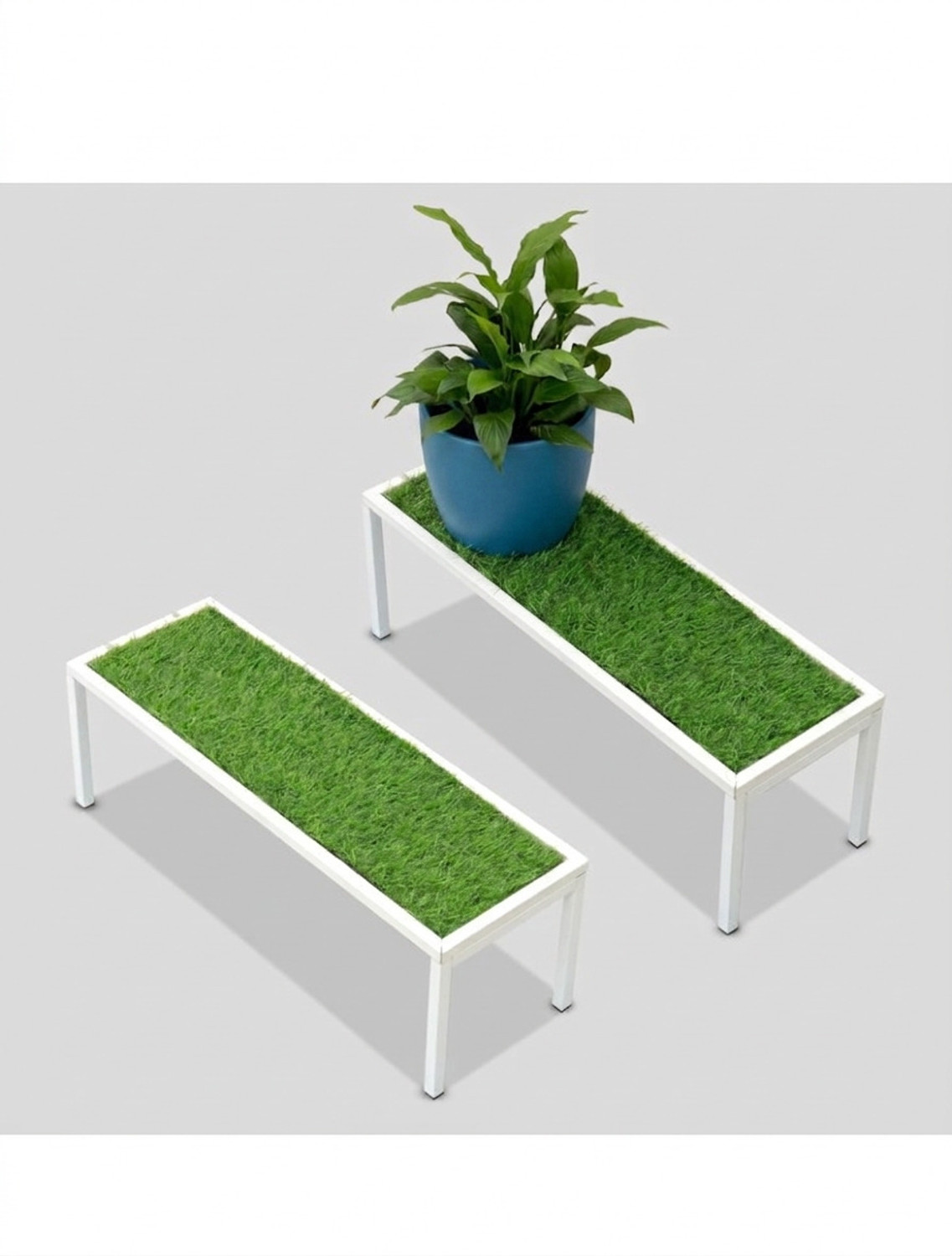 Image of WOZTI Foldable Plant Pot Stands for Indoors and Outdoors, 6 Tier A Shape Black Plant Container Set (Metal)